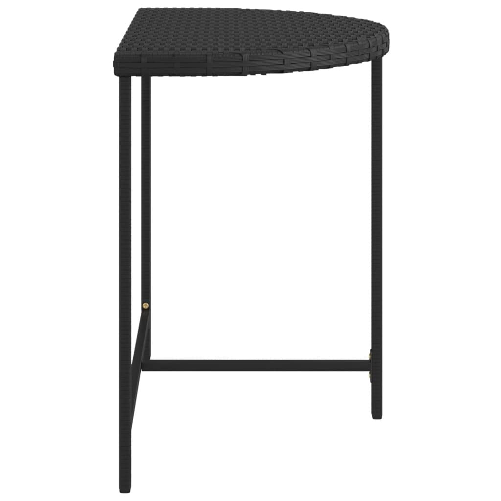Black Poly Rattan Outdoor Dining Table 31.5