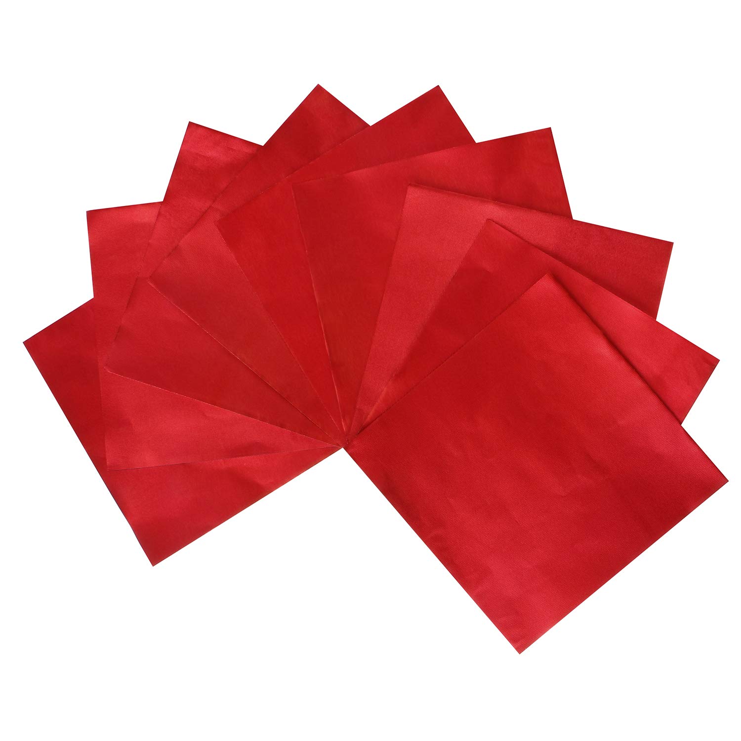Webake 4x4 Inch Square Aluminum Foil Candy Wrappers - 100-Pack Red DIY Chocolate, Fudge & Brownie Wrapping Paper for Homemade Treats & Gift Packaging - Perfect for Parties, Holidays & Baking Gifts