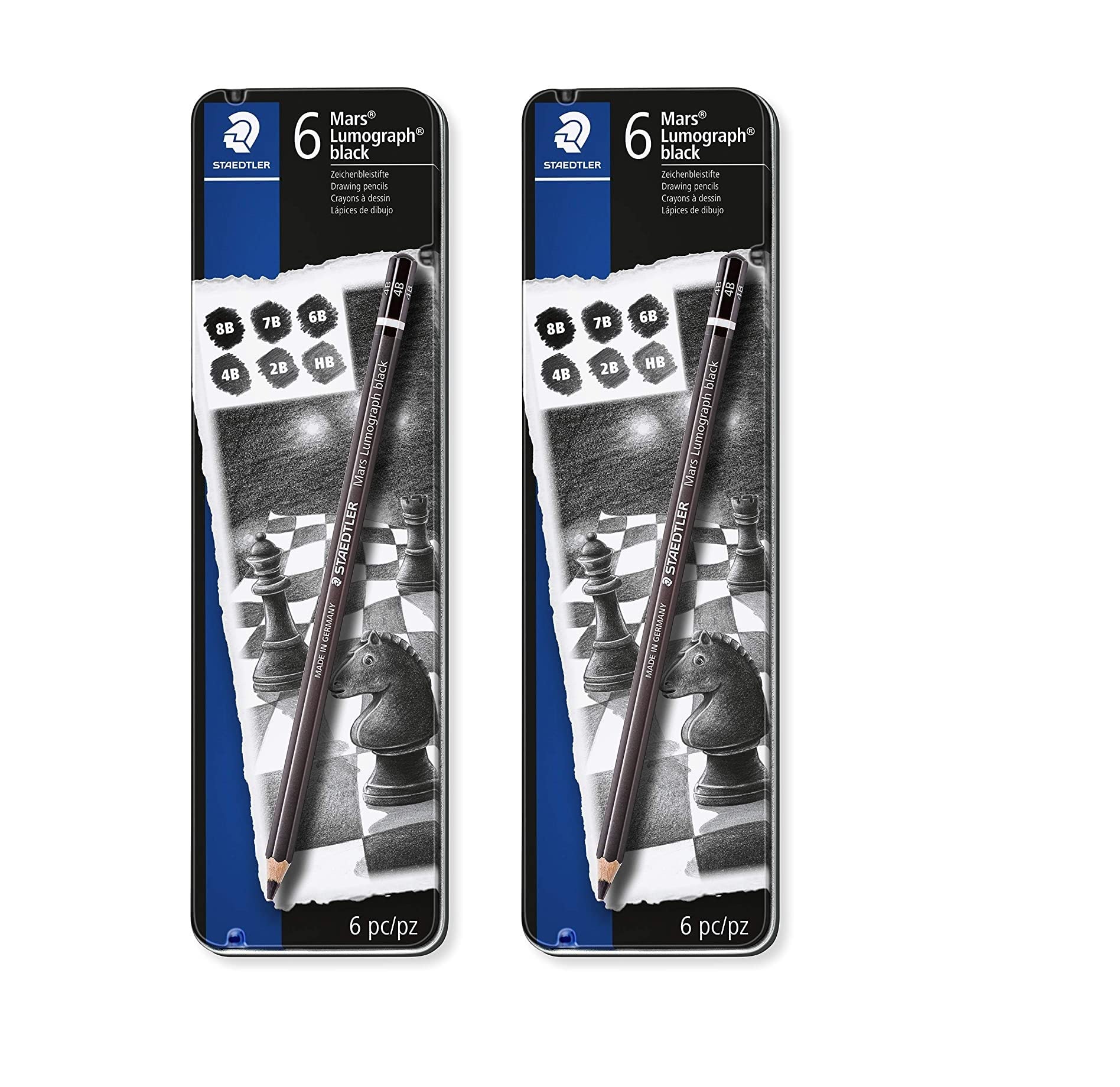 2 Pack Professional Sketch Pencils - 100B G6 Wooden Drawing Pencils for Artists, Students & Sketching - Perfect for Shading, Detail Work & Art Projects