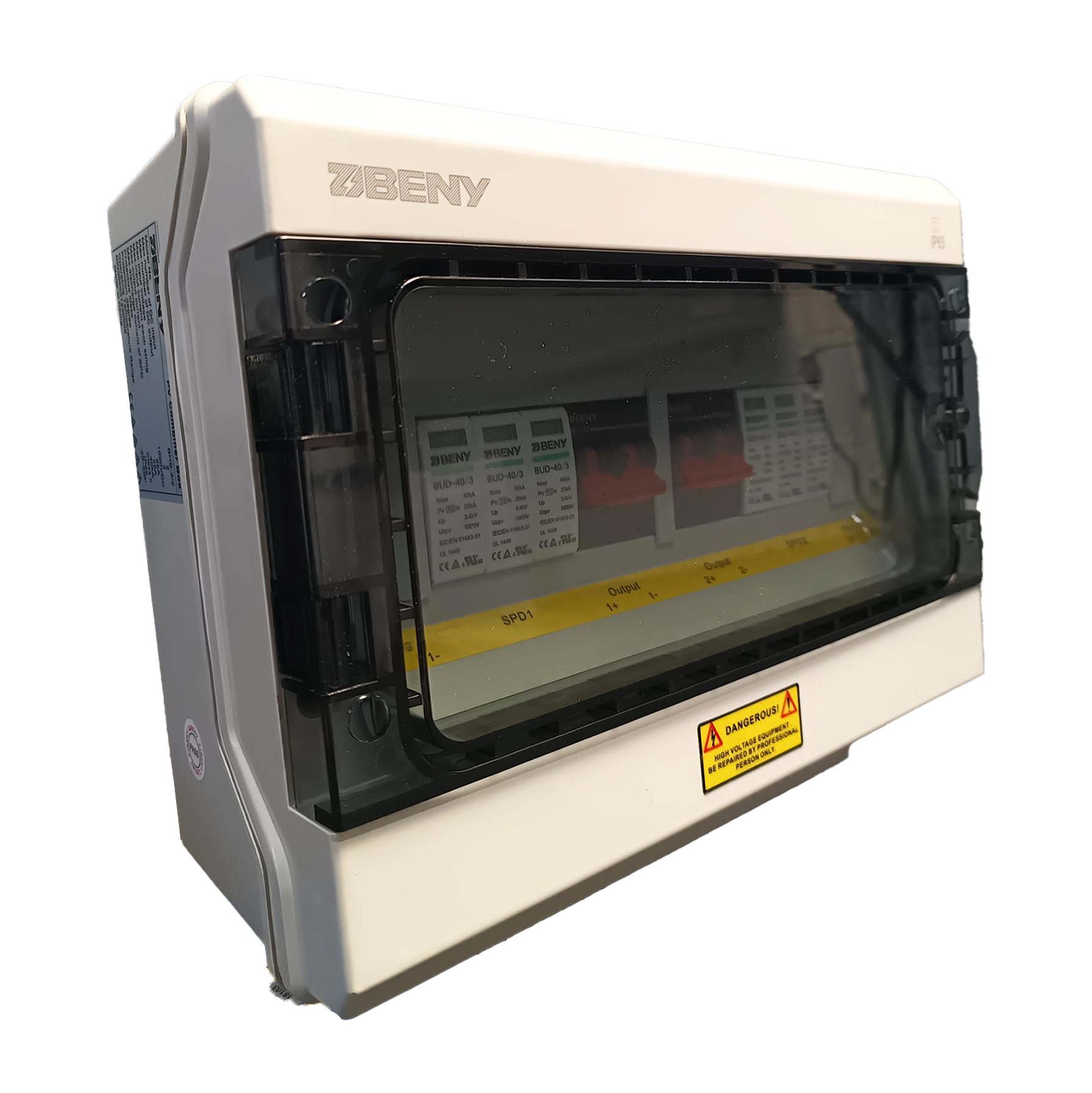 BENY 1000V DC Solar Combiner Box | 2 Input 2 Output | 2 Pole PV System | Perfect for Solar Panel Arrays & Renewable Energy Projects