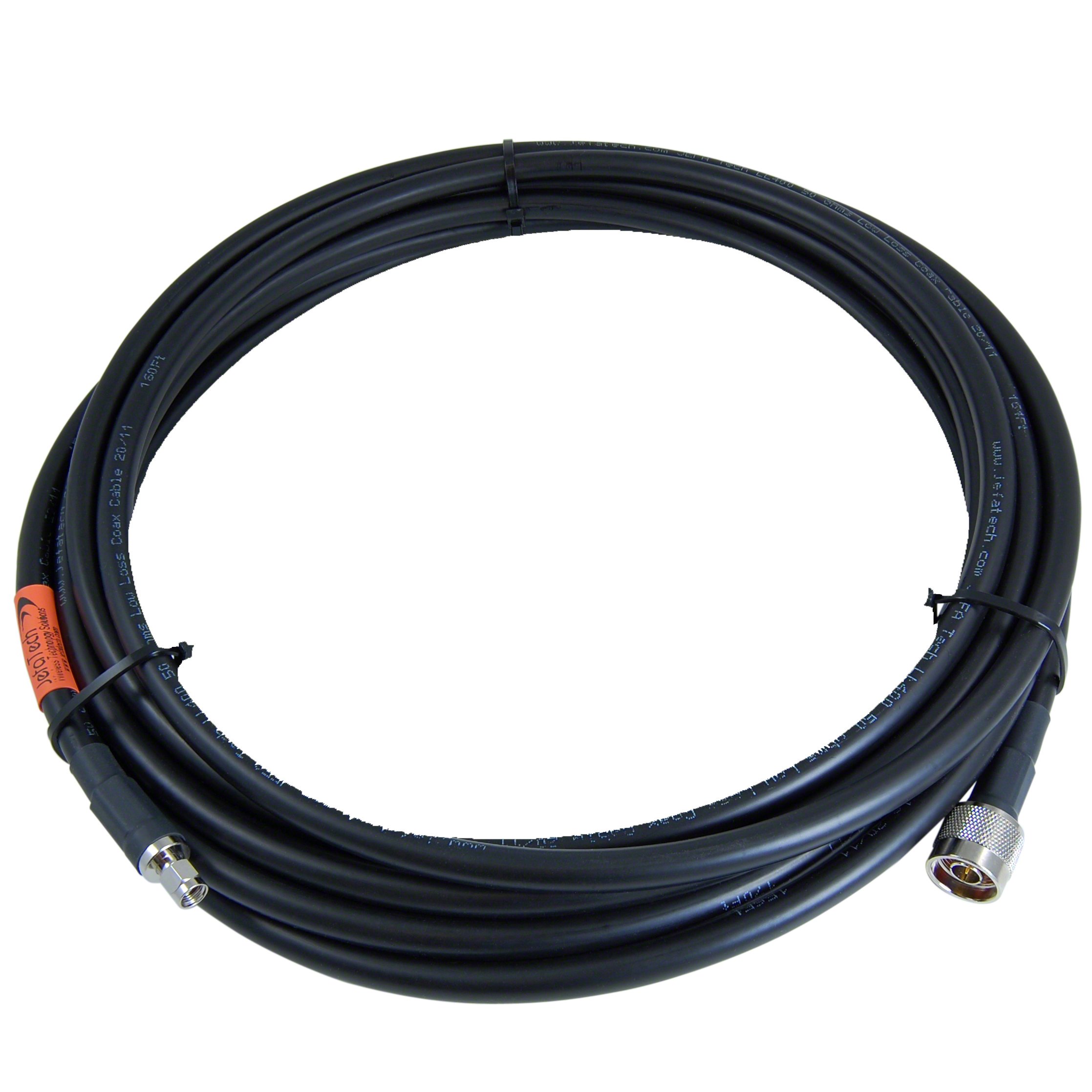 JEFA Tech 20ft CradlePoint to External Antenna Cable - SMA Male to N Male RF Coaxial Cable for 4G LTE Router, Mobile Hotspot & Wireless Internet Connectivity
