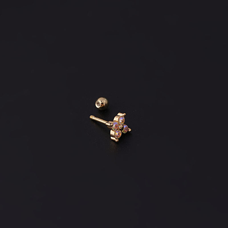 20G Cartilage Tiny Stud Earrings - Dainty Flower & Opal Stud Earrings for Women | Hypoallergenic Piercing Jewelry | Perfect for Everyday Wear, Gifts & Special Occasions