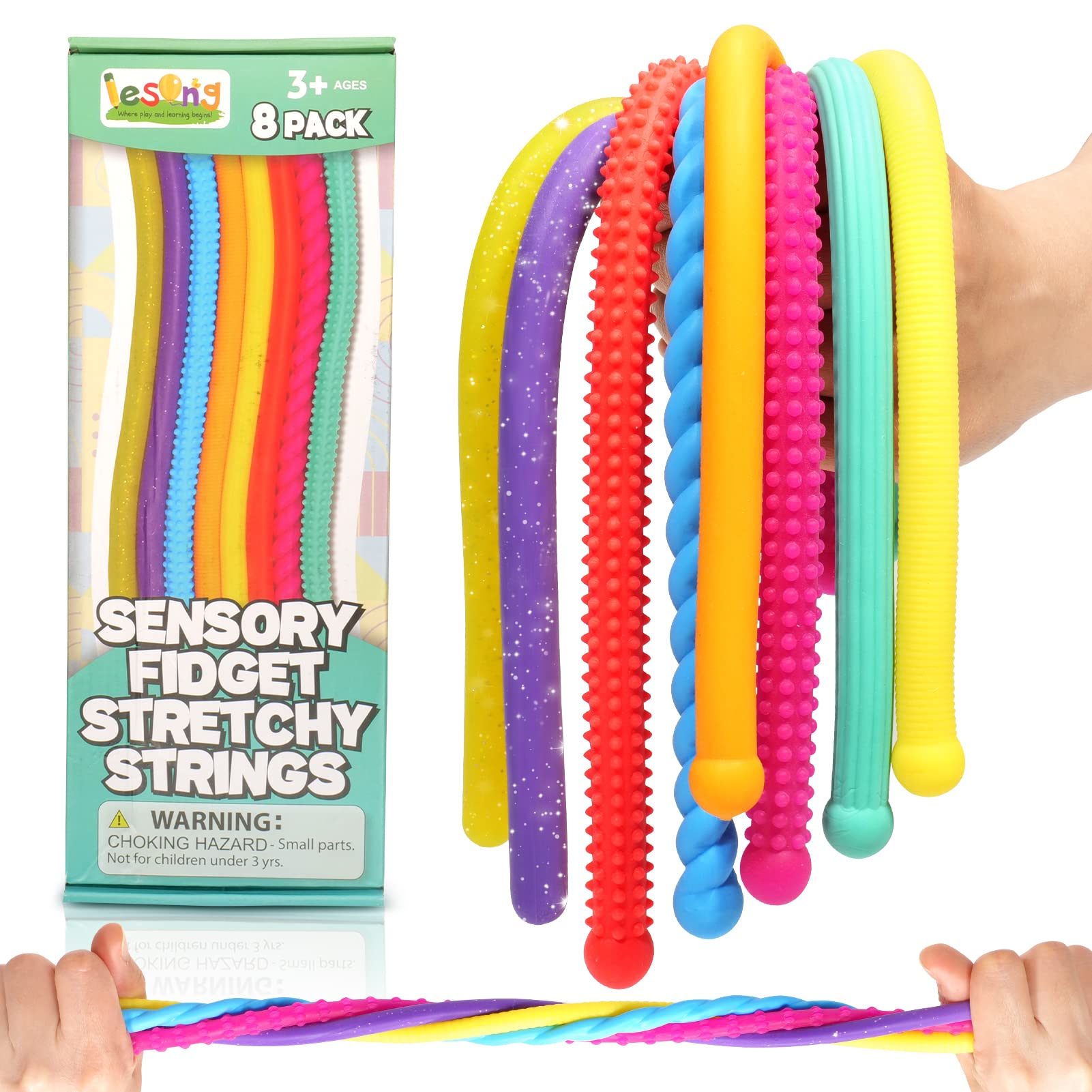Sensory Fidget Toys for Autism & Anxiety Relief - Stretchy Textured Sensory Toys for Kids, Special Needs Children, Boys & Girls - Perfect for Stress Relief, Classroom Prizes & Treasure Box Rewards