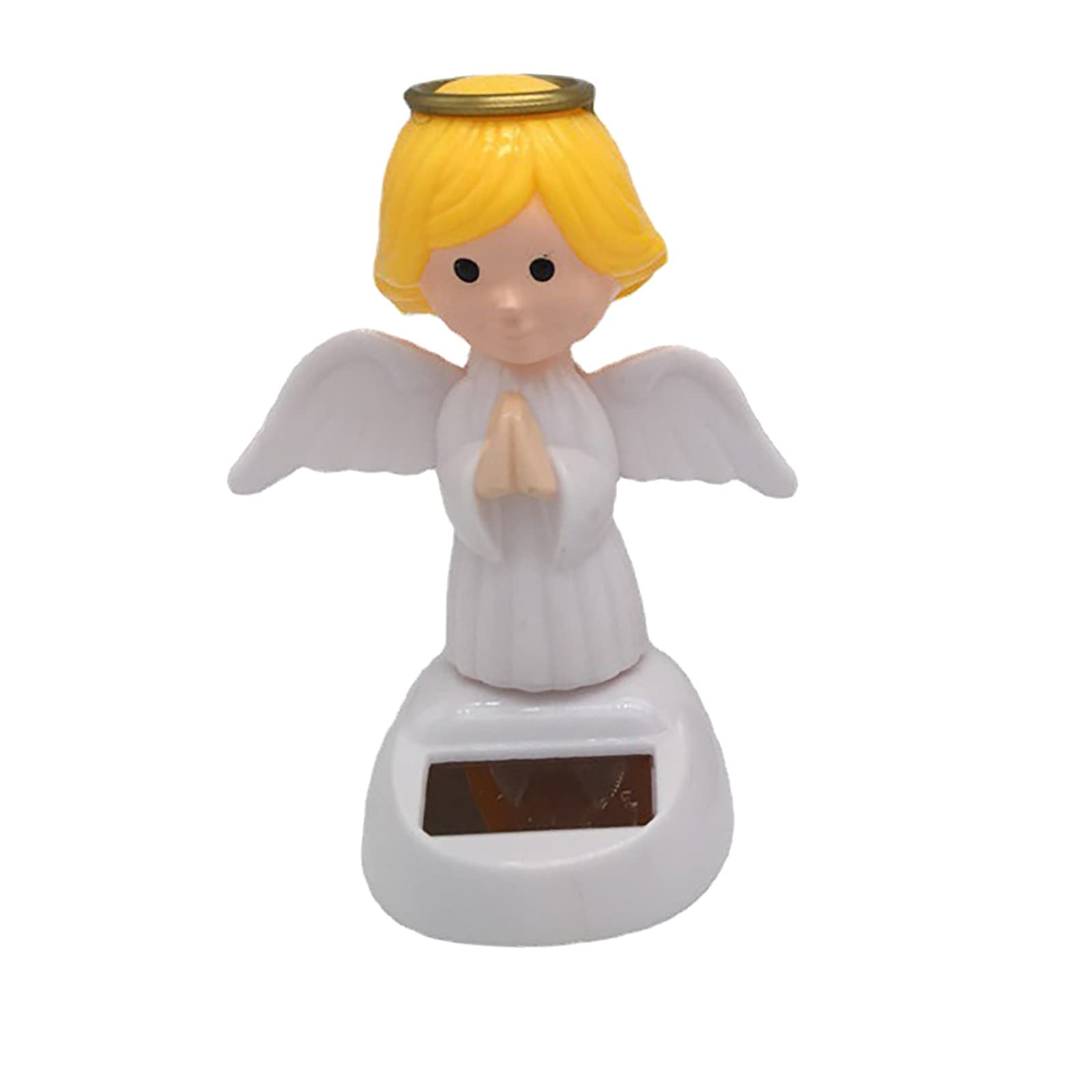 Solar-Powered Angel Statue for Garden Decor - Outdoor Lawn Ornament, Housewarming Gift, Mooning Gnome Figurine (One Size) - Perfect for Patio, Yard, and Landscape Decoration