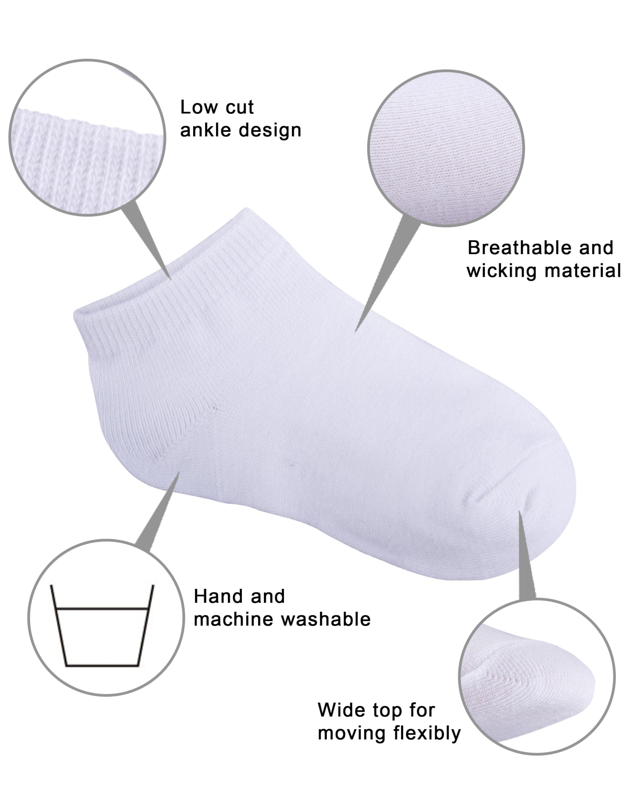 **Duufin 25 Pairs Toddler Ankle Socks - Low Cut Half Cushion Socks for Boys & Girls - Soft & Breathable for Play, School & Daily Wear**