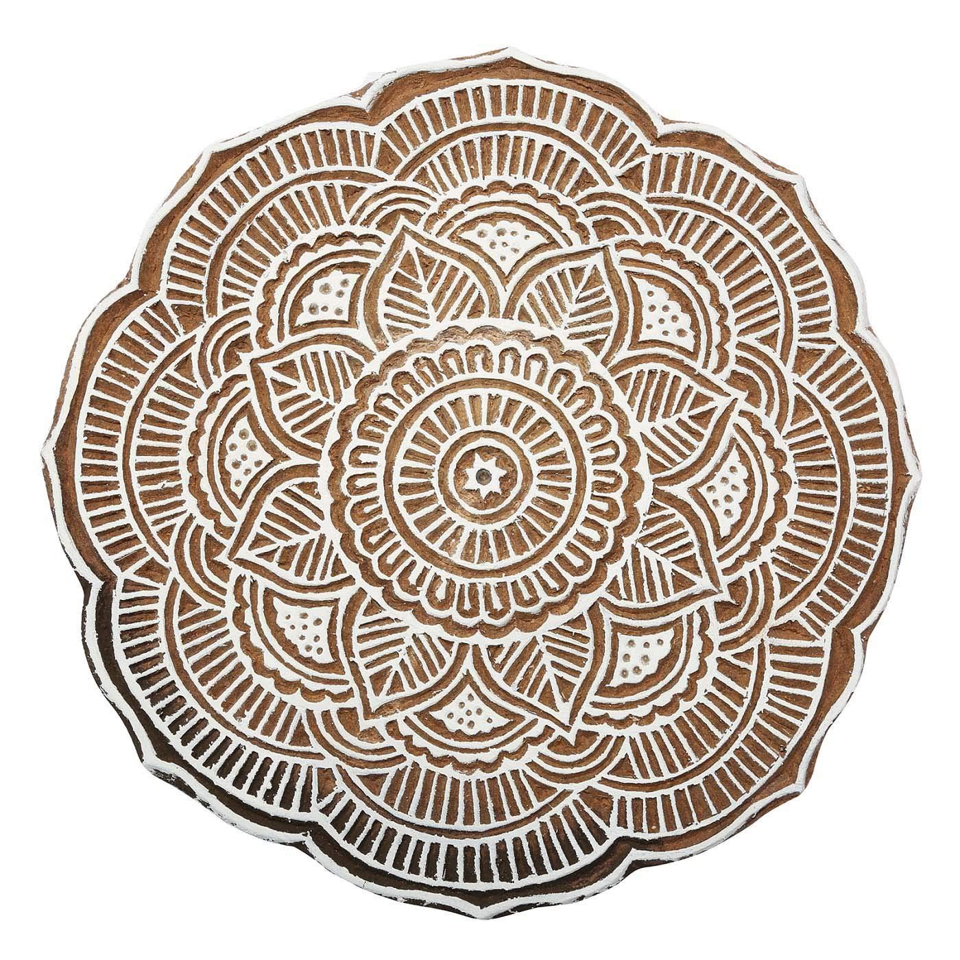 Sharvgun Indian Wooden Textile Floral Border Stamp - Handcrafted Scrapbook Decorative Block for DIY Crafts, Card Making & Fabric Printing