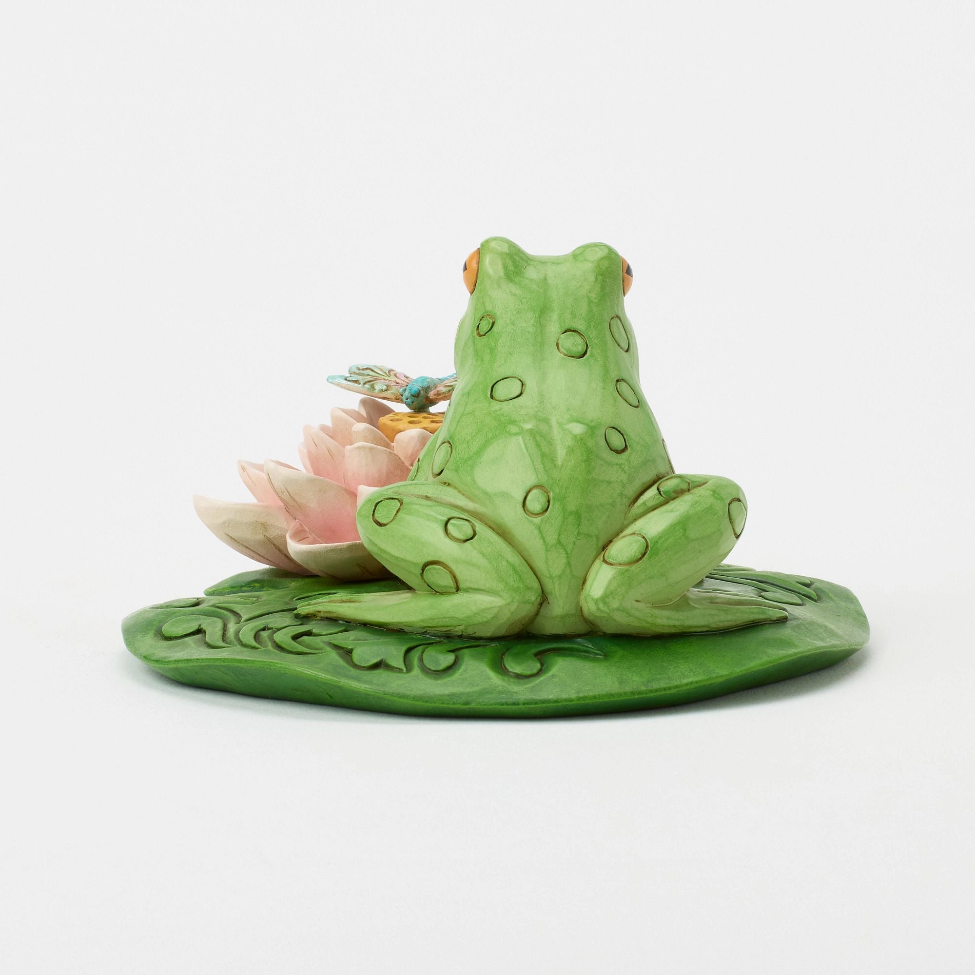 Handcrafted Frog on Lilypad Figurine - Realistic Garden Decor for Ponds, Fairy Gardens & Home Décor | Perfect Gift for Nature Lovers