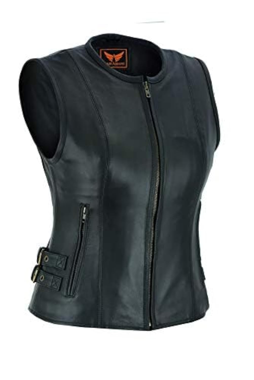 Women's Classic Motorcycle Biker Vest - Genuine Cowhide Leather Jacket with Gun Pocket | A&H Apparel | Perfect for Riding, Outdoor Adventures & Casual Wear