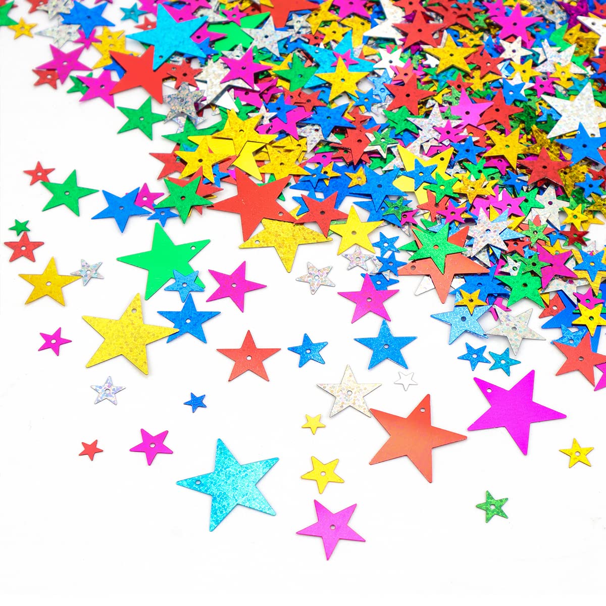 10mm 13mm 20mm 30mm Star Sequins Spangles - Gold Foil Iron on Sequins for DIY Crafts, Greeting Cards, Wedding Decor, Christmas Ornaments, Clothing Embellishment, Jewelry Making