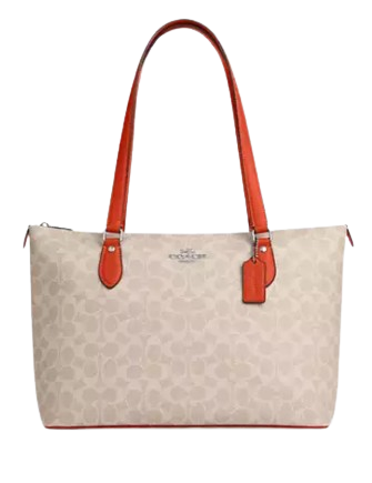 Coach Signature Canvas Gallery Tote Bag - Stylish Women's Handbag for Work, Travel & Everyday Use | Premium Leather Trim & Spacious Design