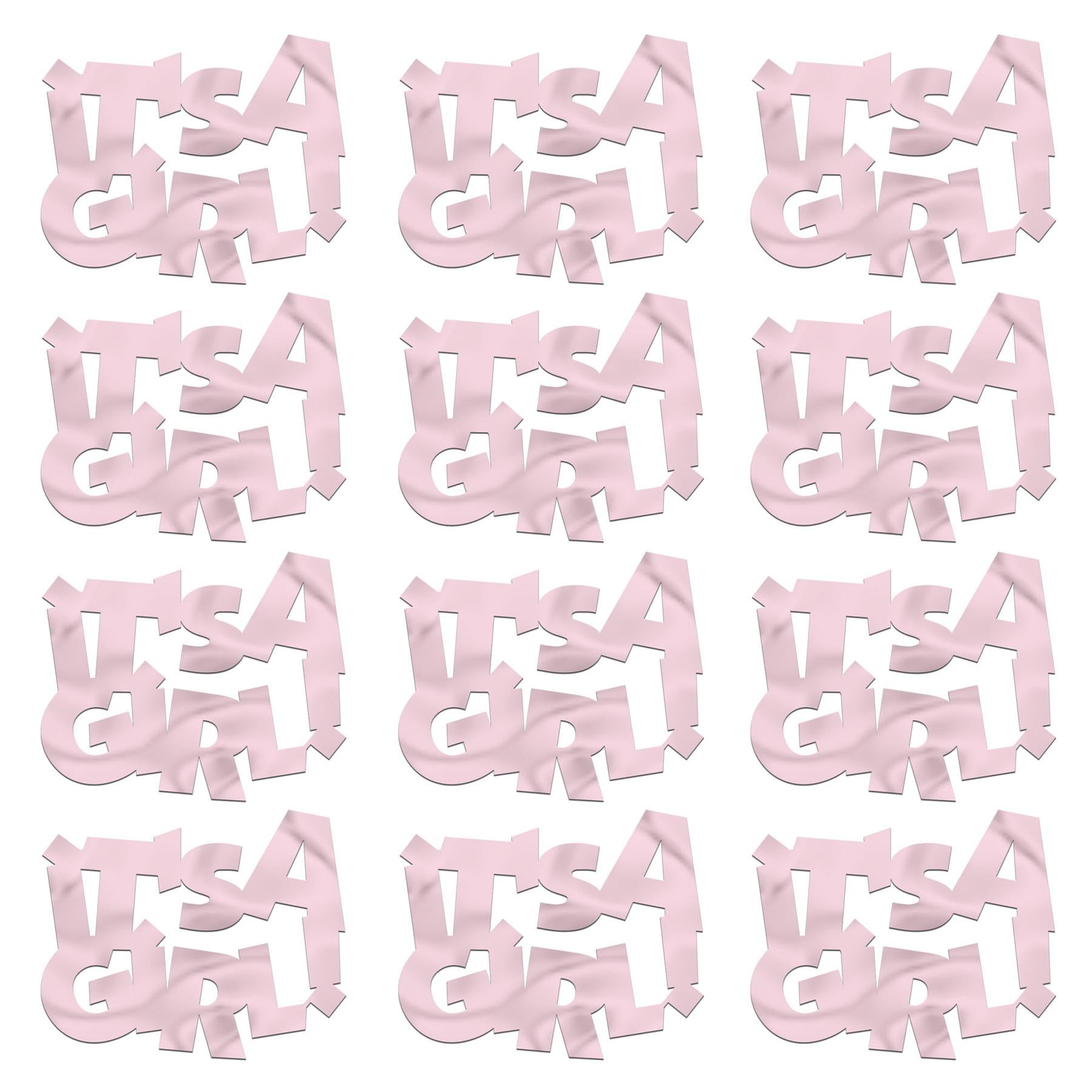12 Pack Beistle Jumbo It's A Girl Confetti - Premium Baby Shower Decorations for Gender Reveal Parties & Celebrations