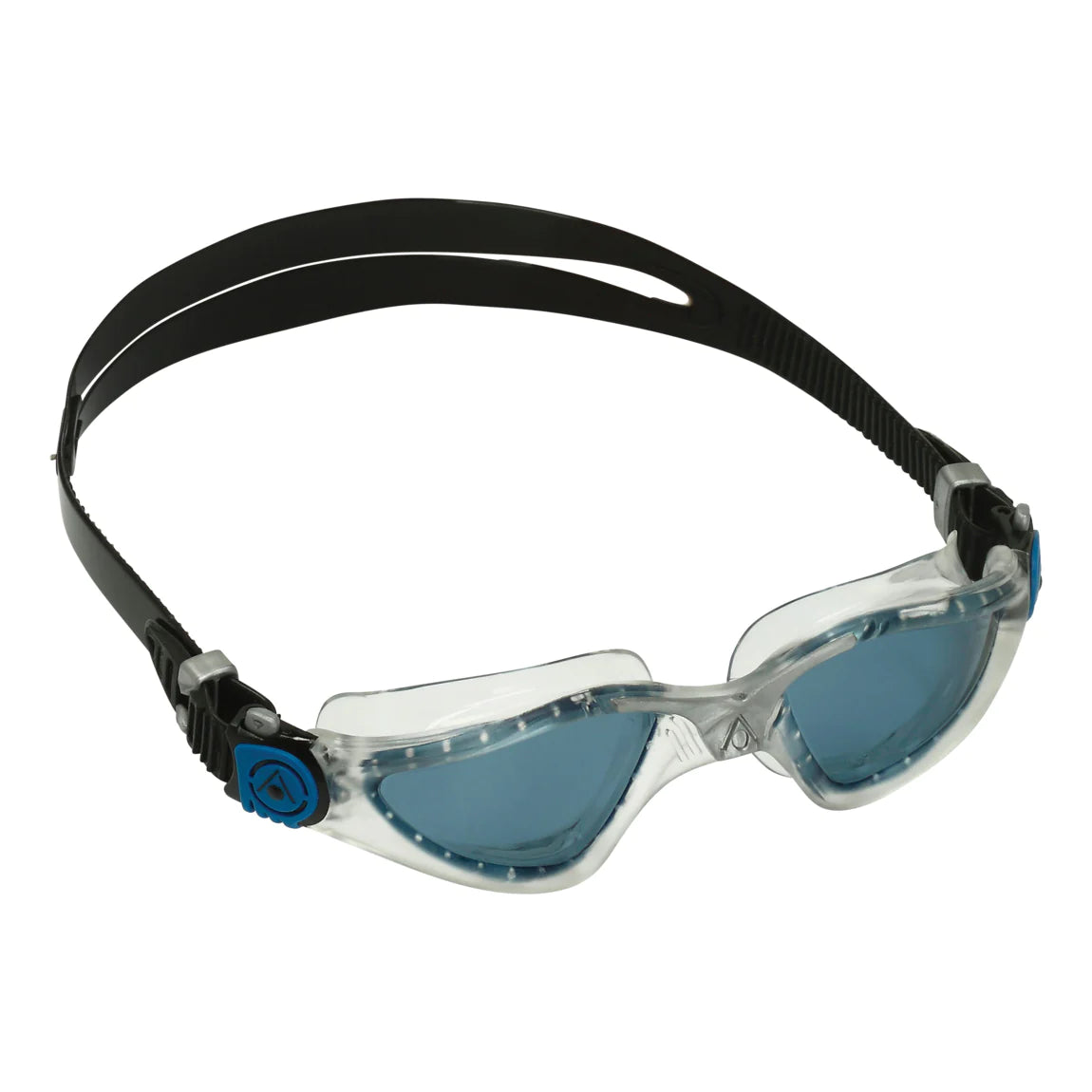 Aqua Sphere Kayenne Swimming Goggles with Smoked Lens & Transparent Silver Petrol Frame - Comfortable Anti-Fog Swim Gear for Pool, Open Water & Triathlon Training