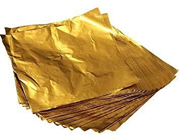 Premium Aluminum Foil Candy Wrapping Sheets - Gold, 7x7cm (250 Pack) for Chocolate, Candy & Gift Packaging - Ideal for DIY Treats, Party Favors & Holiday Gifts