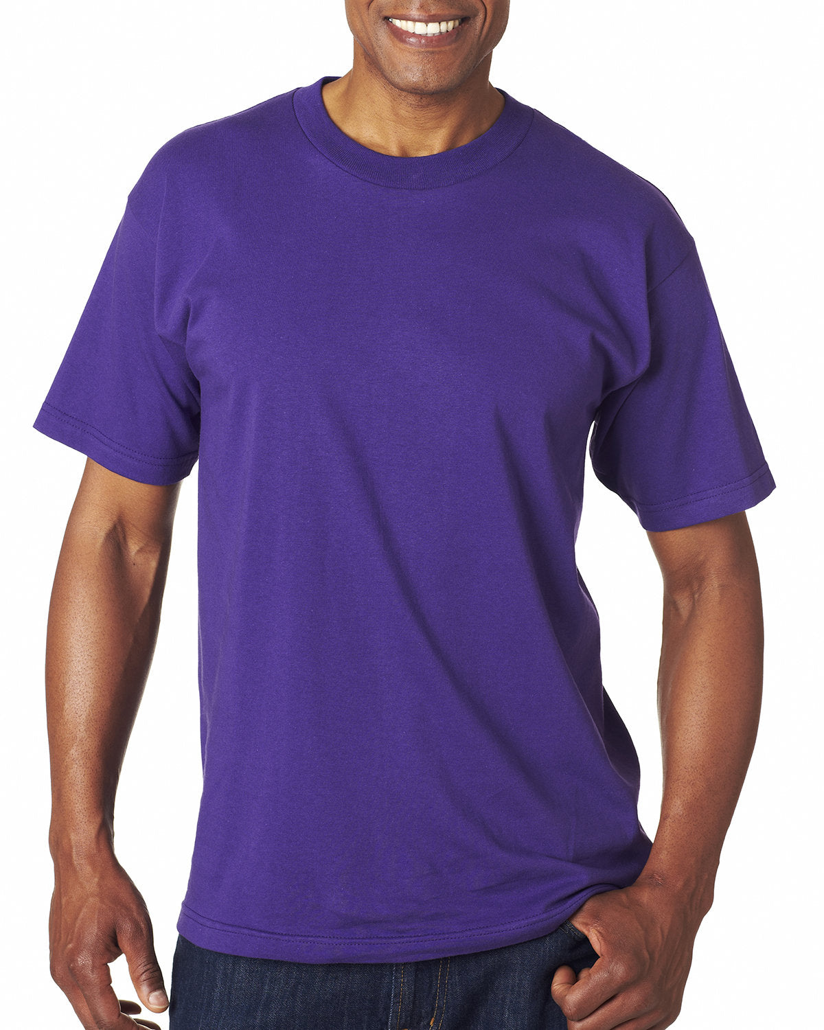 Bayside BA5100 Men's 100% Cotton T-Shirt - 6.1 oz. Soft Crewneck Tee for Casual Wear & Everyday Comfort