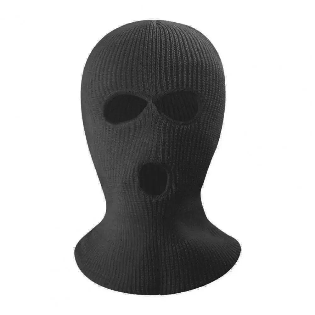 3 Hole Knit Ski Mask Balaclava - Winter Thermal Full Face Cover with Heart Embroidery - Y2K Style Cycling & Skiing Face Mask for Cold Weather Protection - Perfect for Snowboarding, Motorcycling & Outdoor Winter Sports