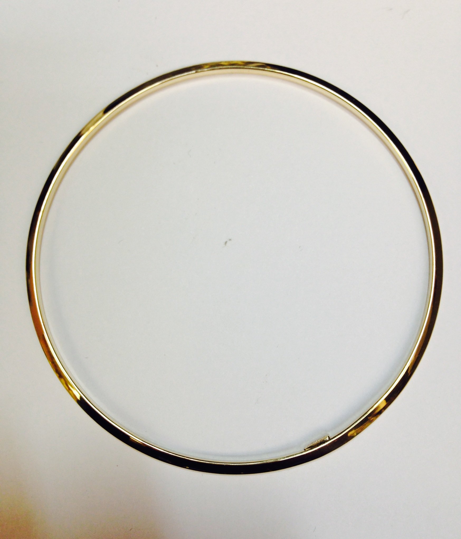 14K Yellow Gold Slip-On Stackable Bangle Bracelet - 8