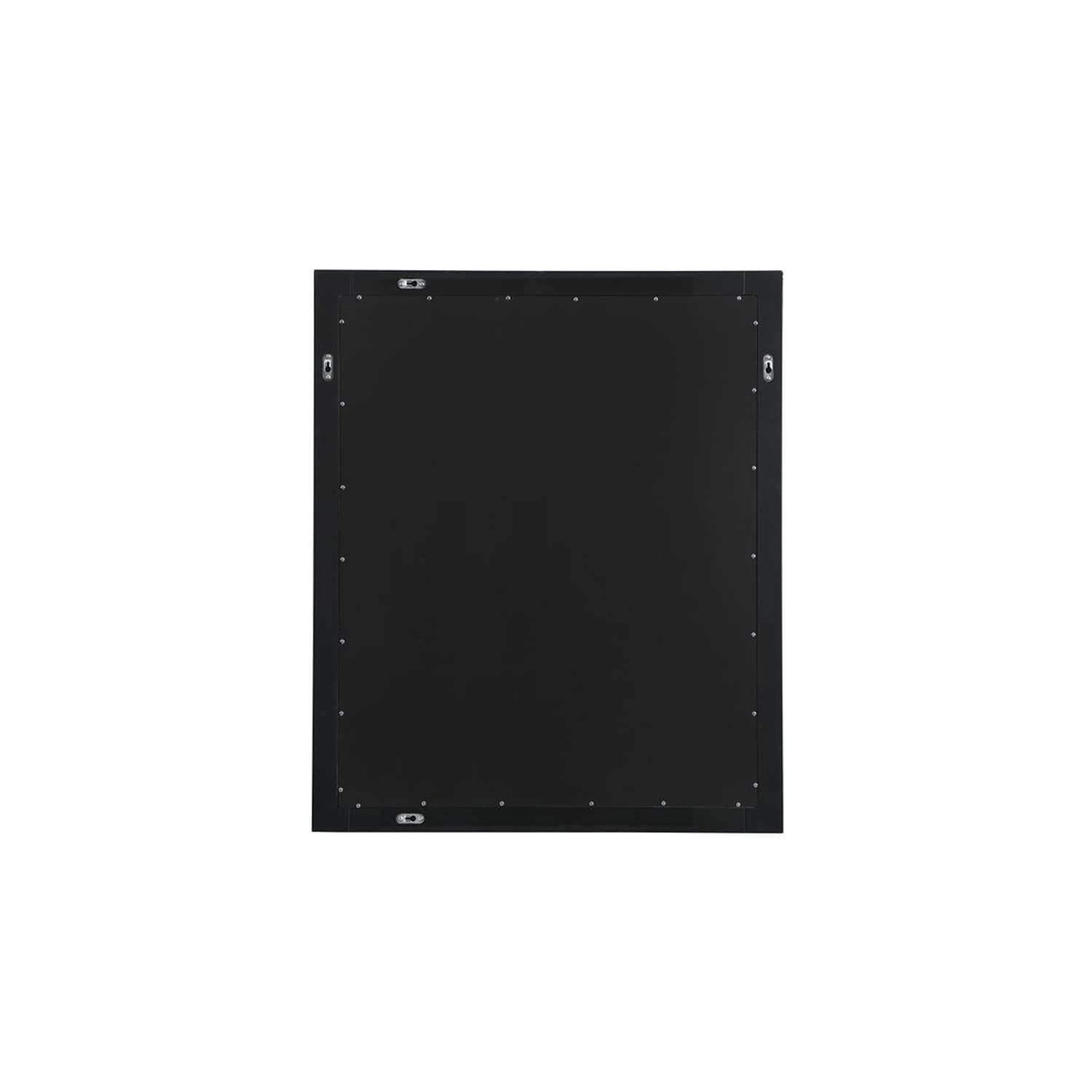 Elegant Black 30x36 MDF Metal Vanity Mirror for Bathroom Decor