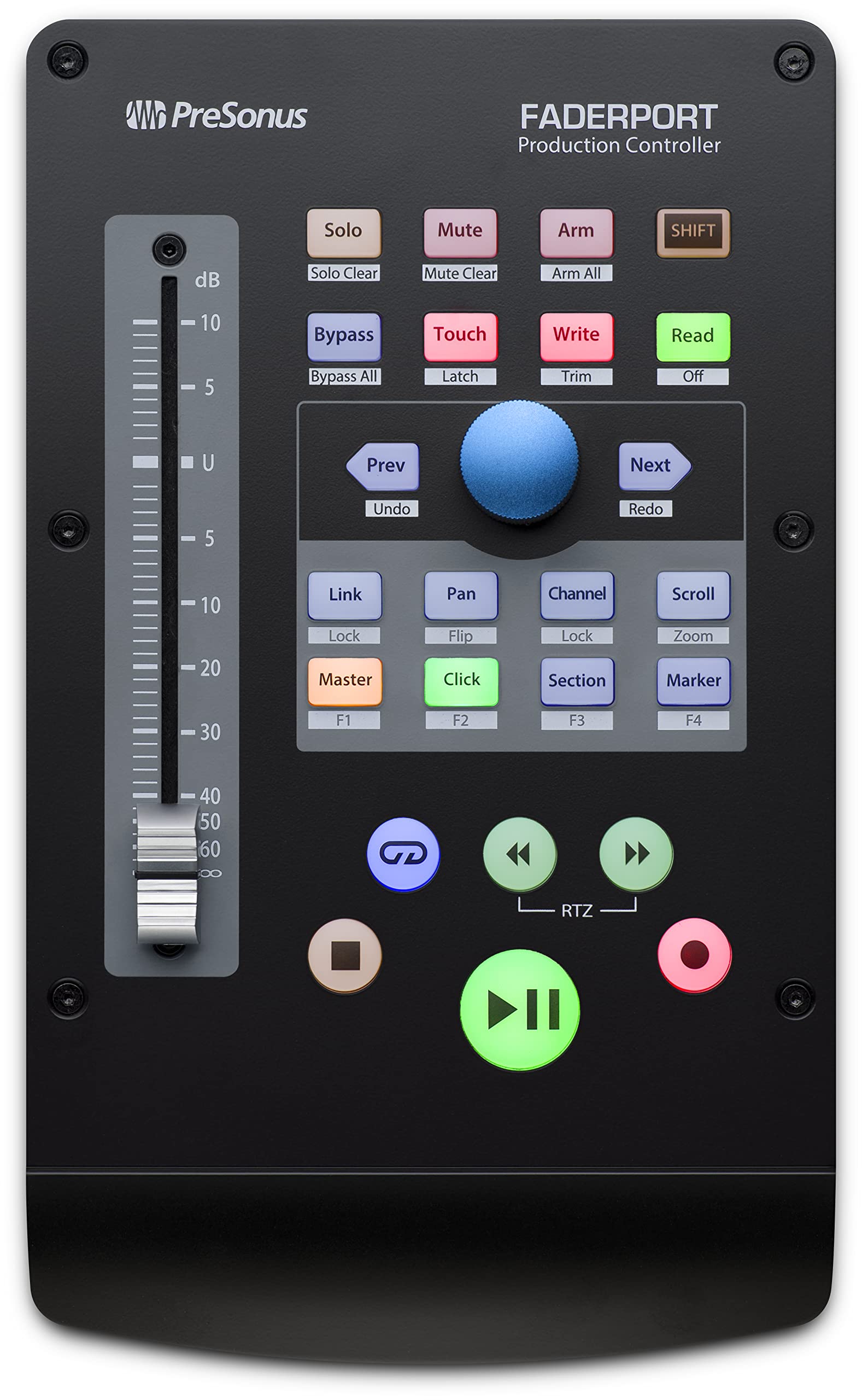 PreSonus Faderport USB DAW Controller with Studio One Artist & Ableton Live Lite - Professional Music Production Control Surface for Recording, Mixing & Home Studio Use