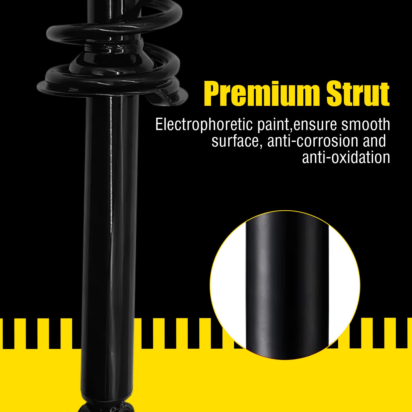GARVEE 37241 Rear Shock Absorbers - Compatible with Chevy Trailblazer, GMC Envoy & Isuzu Ascender - Heavy Duty Suspension Replacement Parts for Smooth Ride & Off-Road Performance | Perfect for SUV Maintenance & Adventure Travel