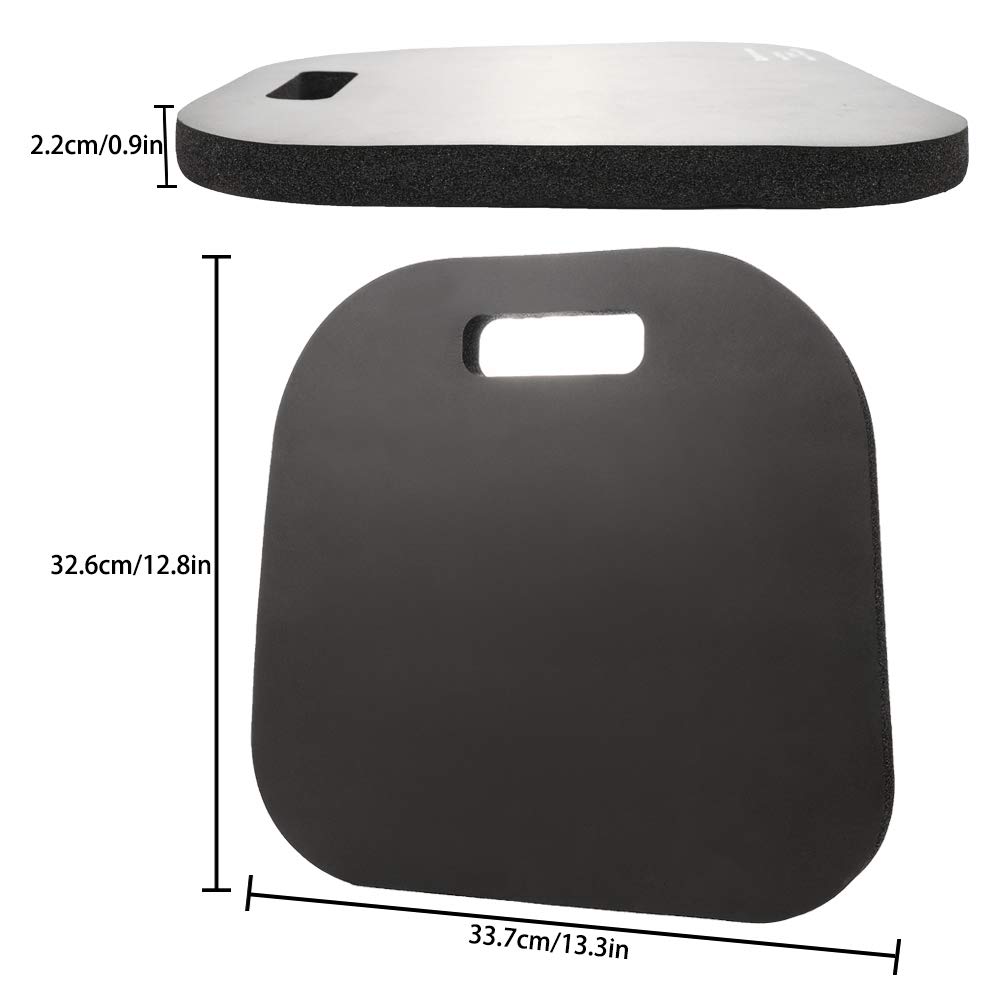 2-Pack Memory Foam Seat Cushions with Carry Handle - Office Chair & Outdoor Comfort for Back Pain Relief - Perfect for Boats, Stadium Bleachers, Garden Chairs & Work Desks