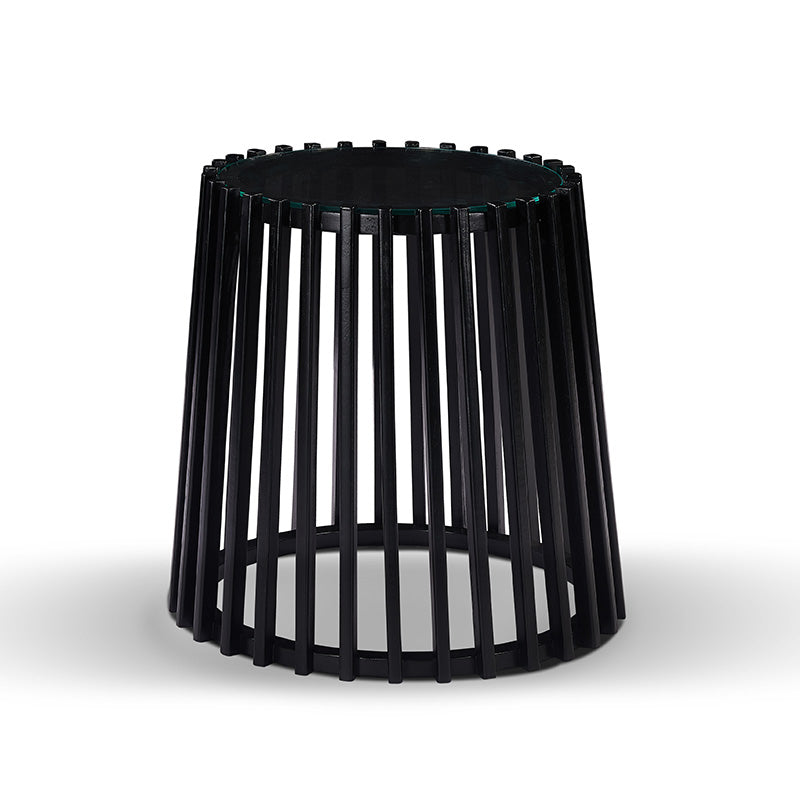 LYNNA Modern Side Table 50cm - Black Nightstand for Bedroom, Living Room, or Office - Small End Table with Sturdy Metal Frame & Sleek Design