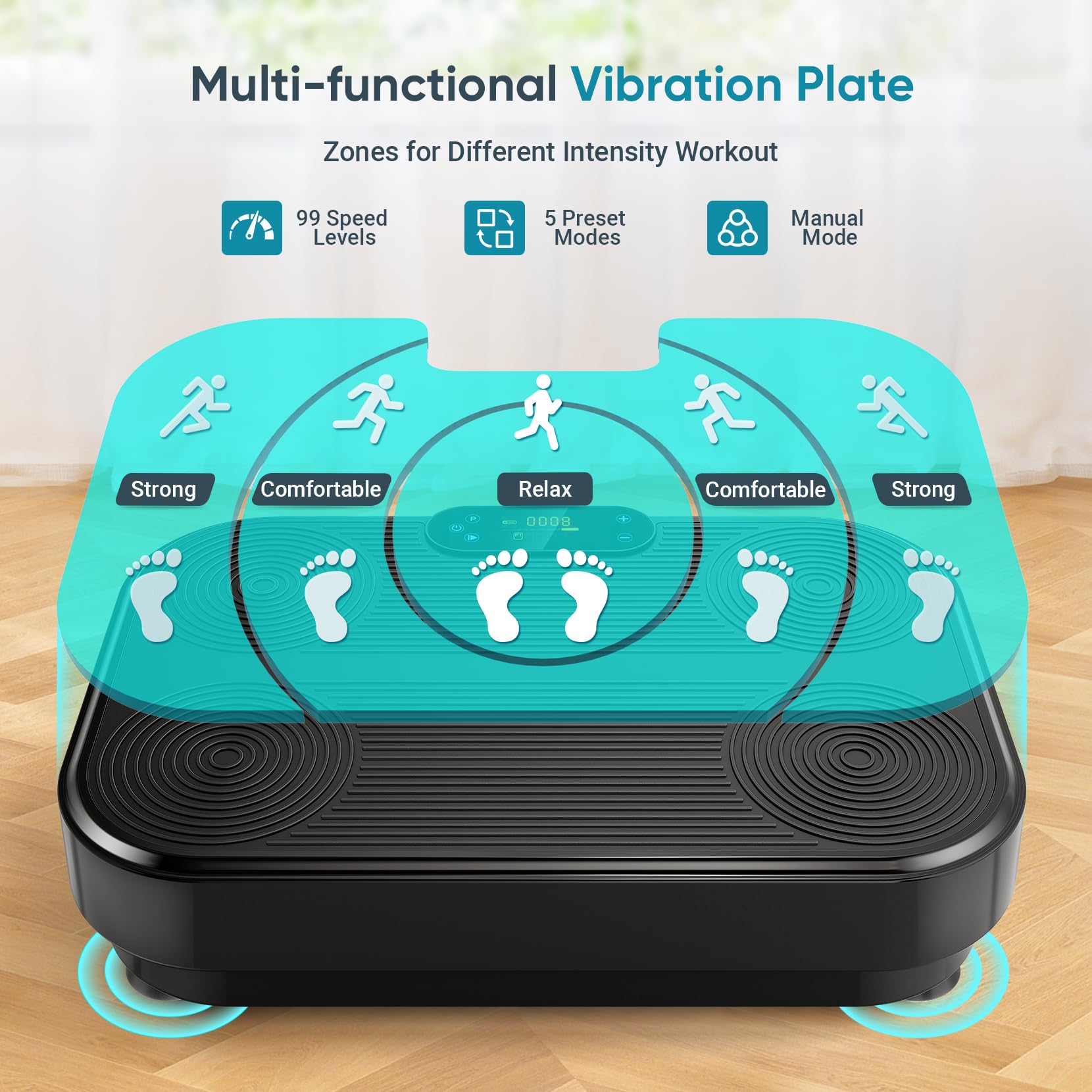 Dripex Vibration Plate Exercise Machine for Weight Loss & Lymphatic Drainage - Whole Body Workout Vibration Platform for Women & Men - Home Gym Equipment for Fat Burning, Toning & Relaxation - Perfect for Home Fitness, Physical Therapy & Post-Workout Recovery