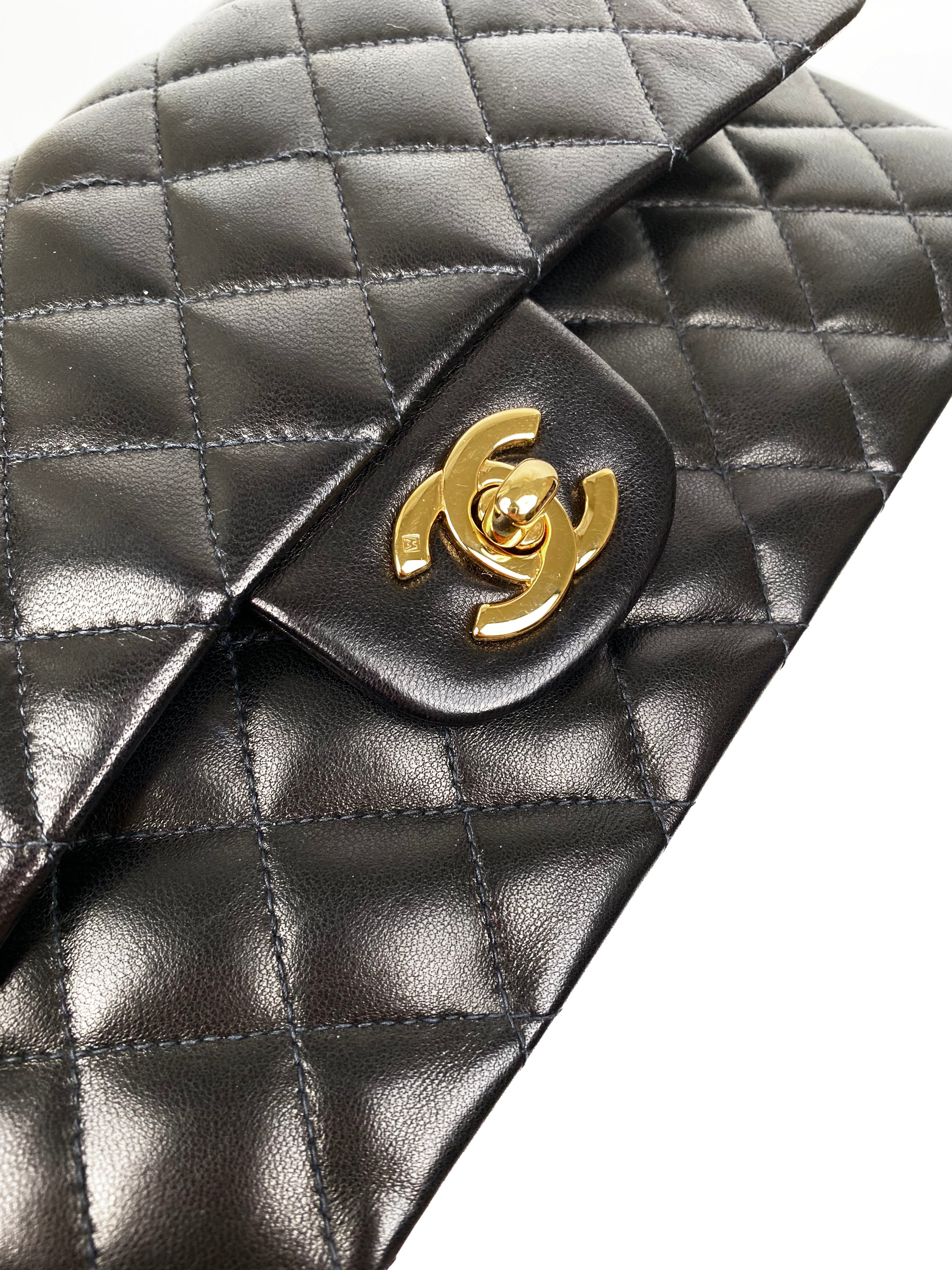 Chanel Medium Black Lambskin Classic Flap Bag - Luxury Designer Handbag for Women | Perfect for Evening Events, Date Nights & Special Occasions
