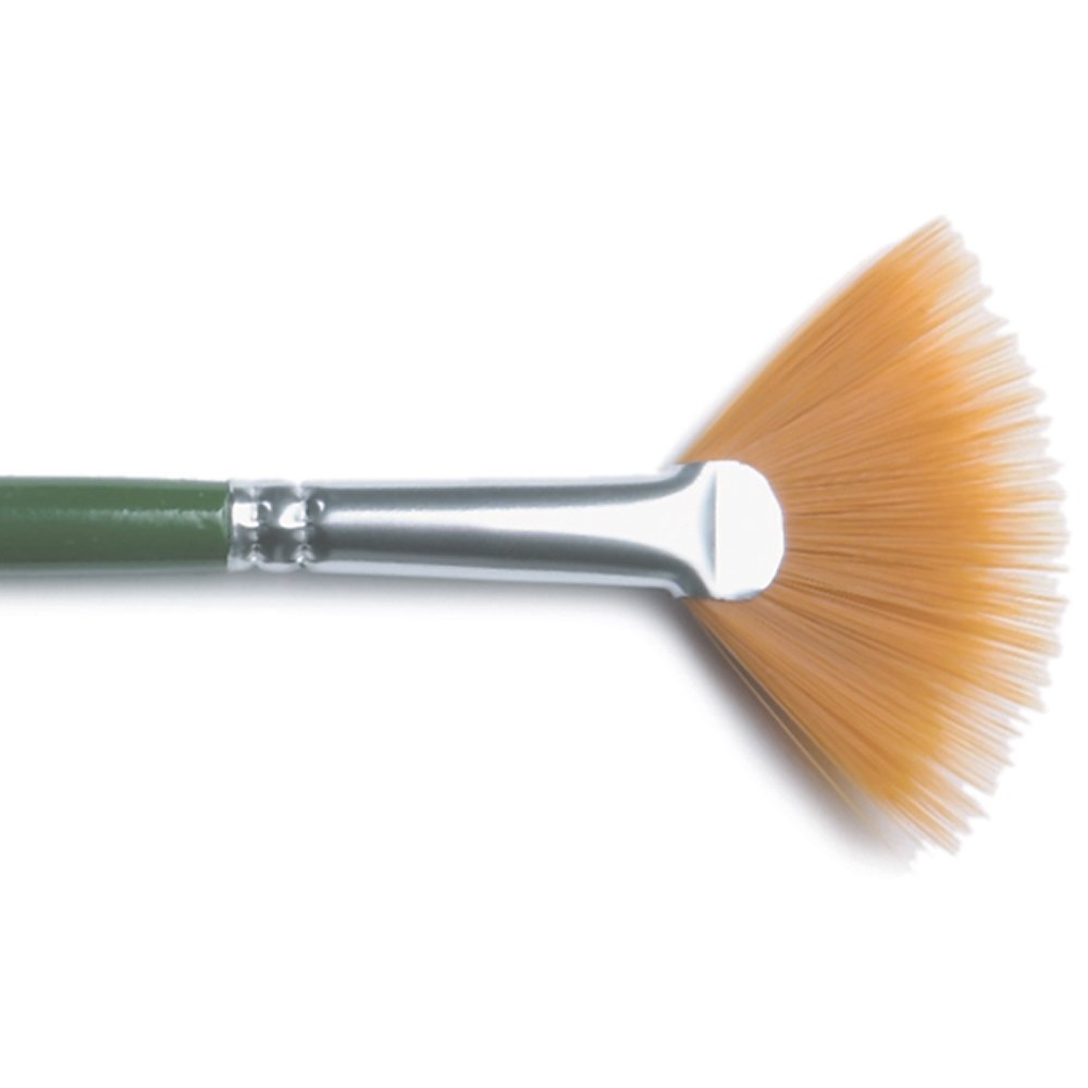 FolkArt Fan Brush 1196 - Professional Artist Paint Brush for Acrylic, Watercolor & Oil Painting - Multicolor - Perfect for Blending, Texturing & Detailing