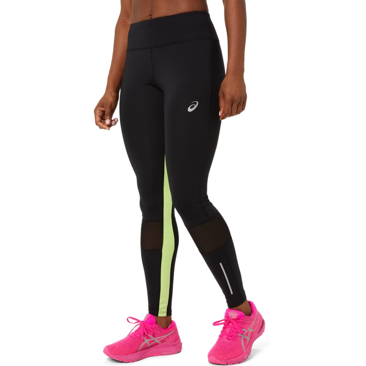 ASICS Women's LITE-SHOW Reflective Running Tights - High Visibility Workout Leggings for Night Jogging & Outdoor Fitness Activities