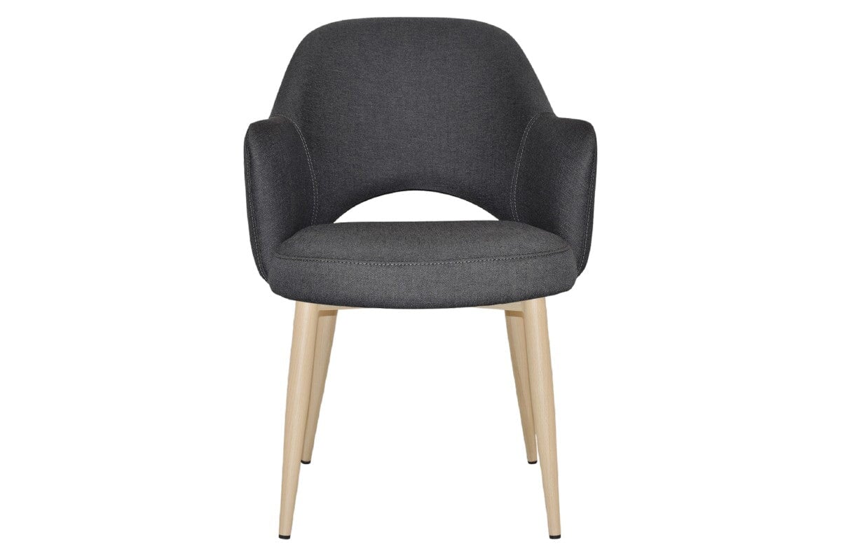 EZ Hospitality Cairo Indoor Armchair with Sturdy Metal Base & Birch Wood Legs - Perfect for Living Room, Office, or Waiting Area