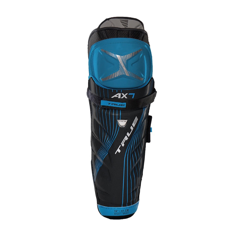 TRUE AX7 Junior Ice Hockey Shin Guards - Youth Protective Gear for Ice Skating & Hockey Practice - Perfect for Kids & Teens on the Rink