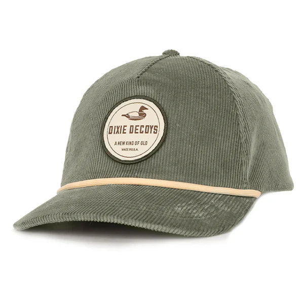 Dixie Decoys Salt Marsh Corduroy Rope Hat - Stylish Outdoor Hunting & Fishing Cap for Men & Women