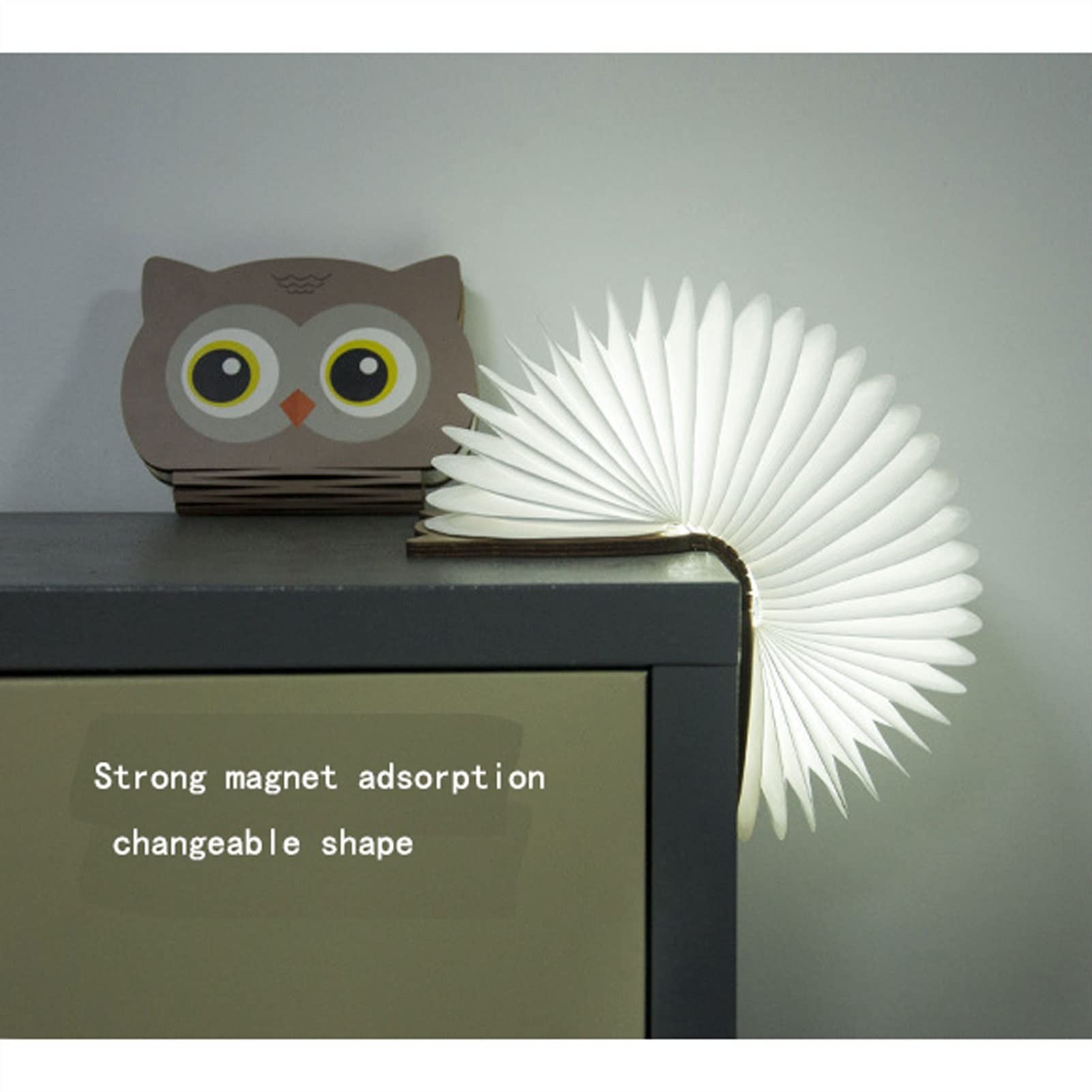 TOMYEUS LED Desk Lamp - Animal Shape (Frog) Night Light, Foldable USB Book Light for Reading, Bedside Table Lamp, Kids Room Decor & Creative Gift Idea