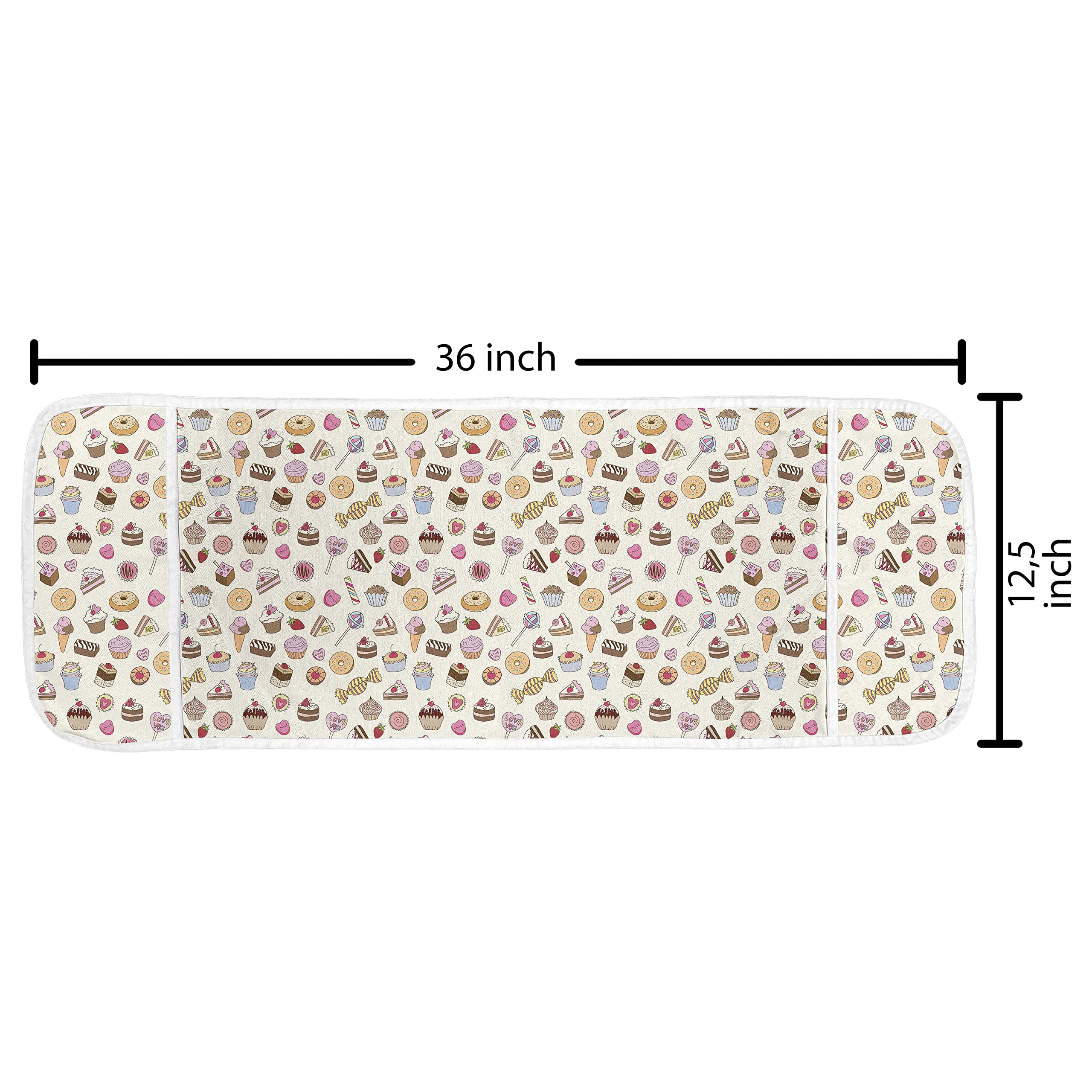Ambesonne Dessert Microwave Cover - Waterproof Candy Pattern for Kitchen, 36