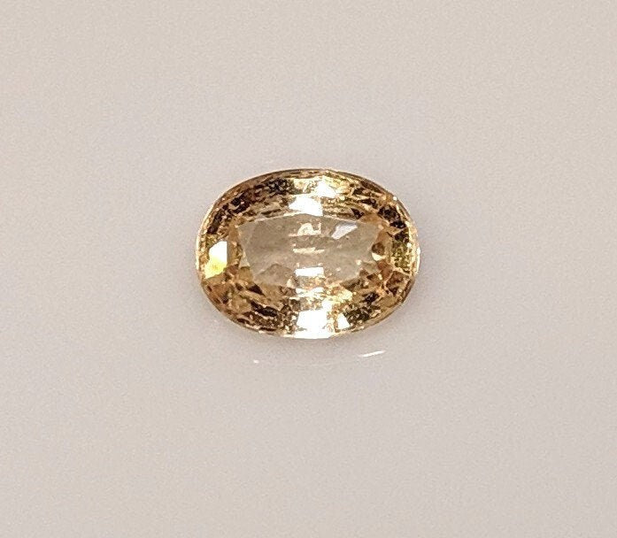1.76ct Natural Medium Light Yellow Sapphire - 8x6mm Oval VS Loose Stone - September Birthstone for DIY Jewelry & Solitaire Rings - Perfect for Engagement Rings, Birthstone Jewelry & Gemstone Collections
