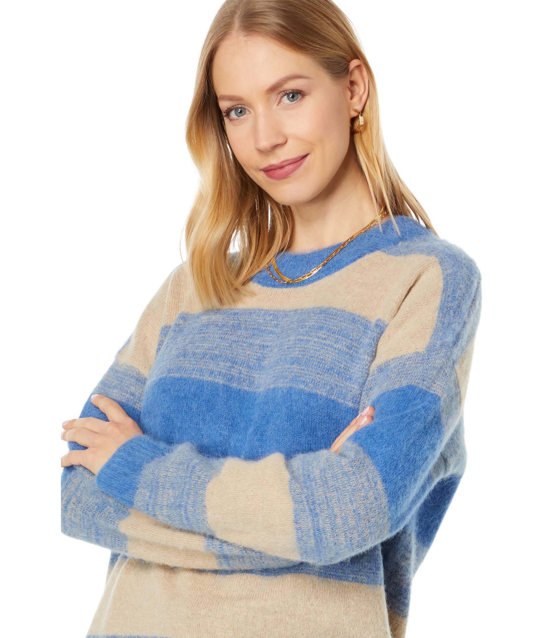 Madewell Fiji Space Dye Stripe Pullover Sweater | Women's Casual Knit Top | Perfect for Fall Layering & Cozy Outfits