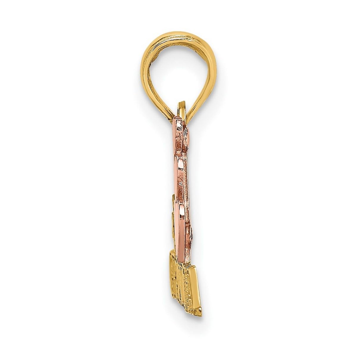 14K Two-Tone Gold Number 1 Grandma Necklace with Three Pink Heart Pendants - Elegant Jewelry Gift for Women, Mothers & Grandmothers - Perfect for Birthdays, Mother's Day & Anniversary Celebrations
