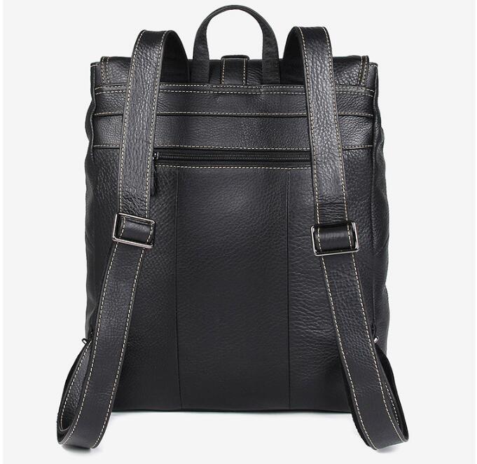 Stylish Black Leather Backpack for Business Professionals - Perfect for Office, Travel & Daily Commute