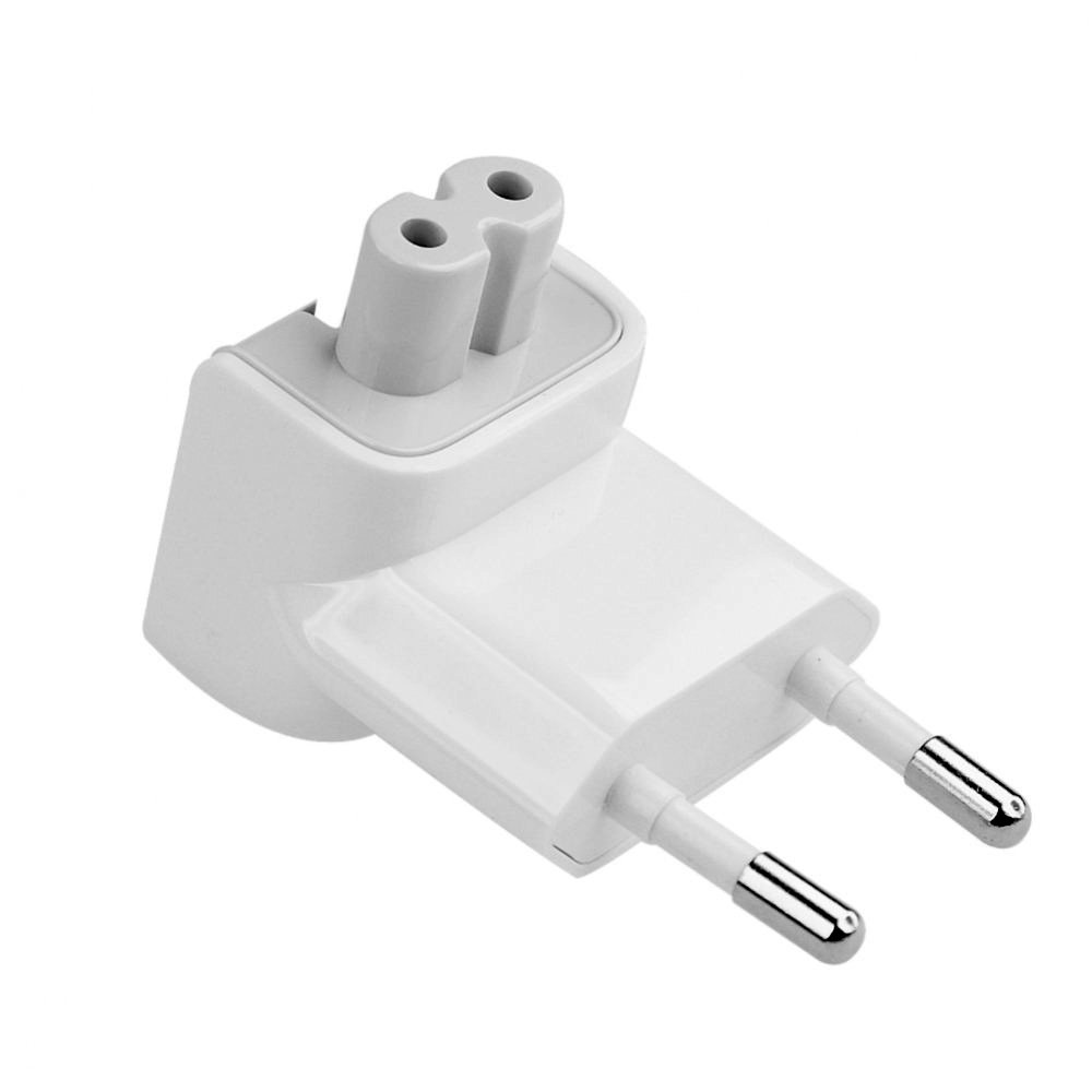 Universal US to Europe Plug Adapter - Travel Charger Converter for Apple MacBook & iBook (White) | Perfect for Business Trips & Study Abroad in EU Countries