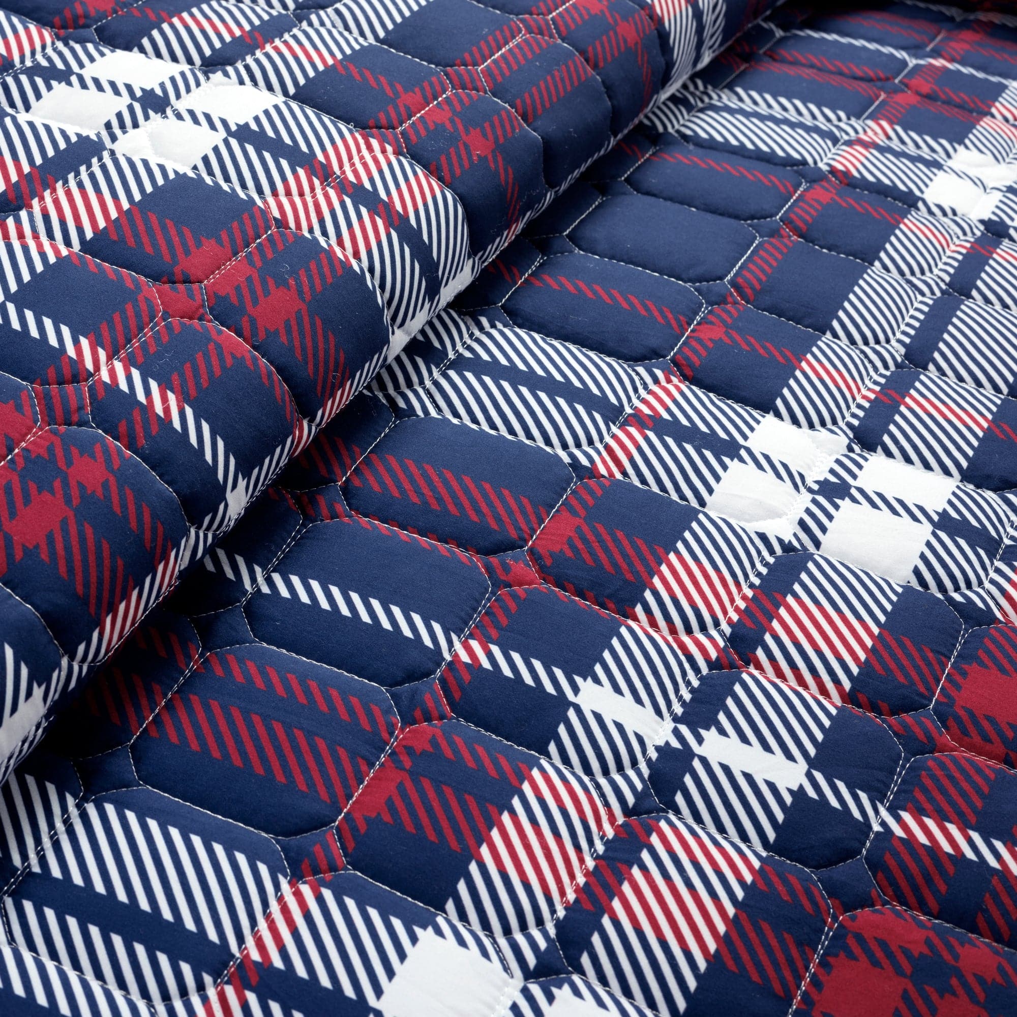 Grayson Farmhouse Plaid Reversible Quilt Set - King Size Bedding, Soft Cotton Blend, Rustic Home Decor for Cozy Bedroom & Guest Room