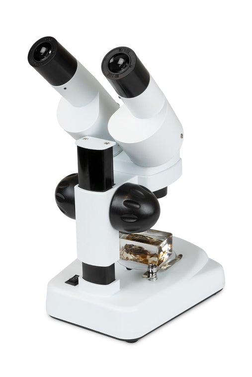 Celestron Labs S20 Angled Stereo Microscope 44137 - 20x Magnification, LED Illumination for Jewelry, Coins & Electronics Inspection | Ideal for Hobbyists, Collectors & Professionals