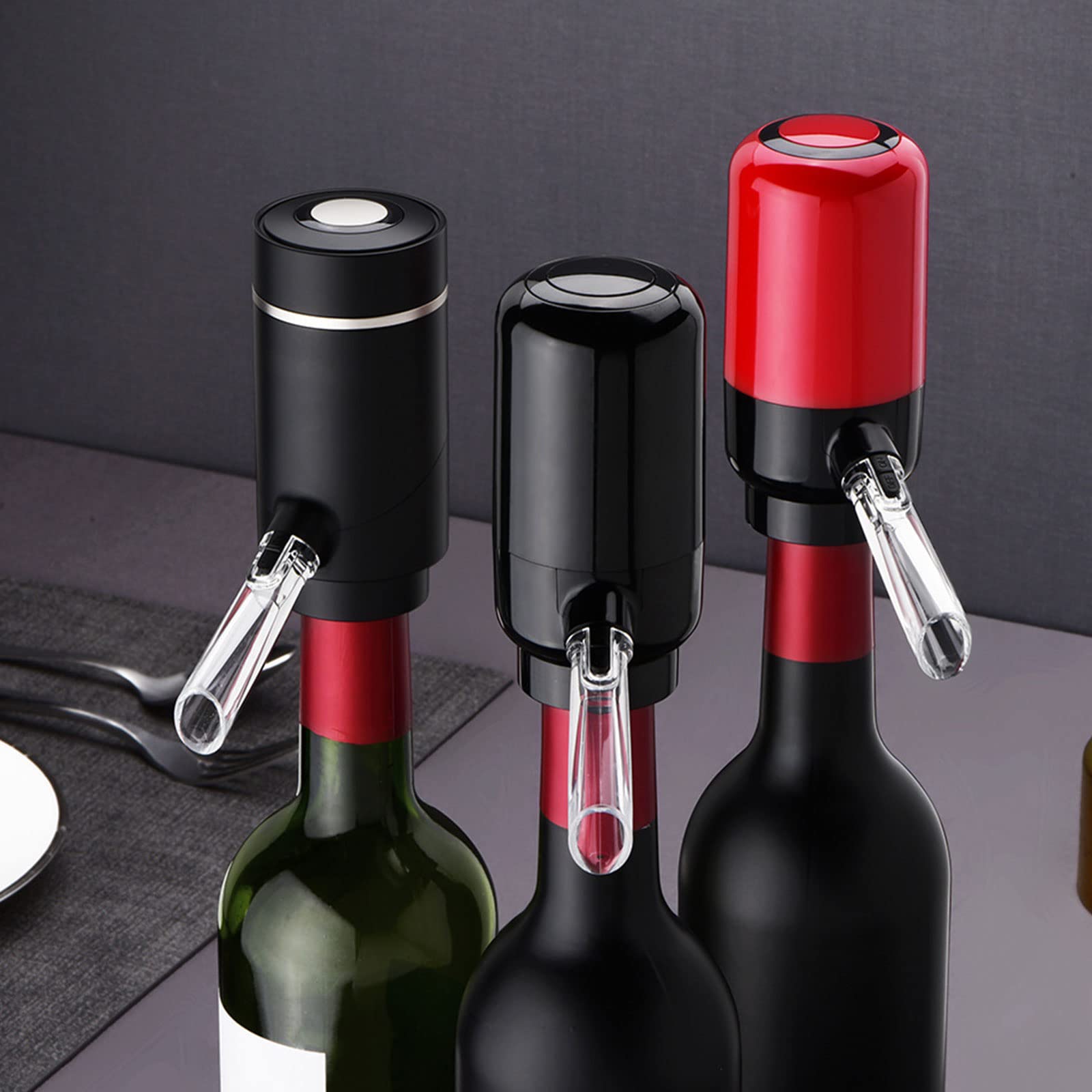 Premium Electric Wine Aerator & Decanter - Fast Oxidation No Drip Wine Dispenser Pump, Rechargeable & Washable - Perfect Gift for Wine Lovers | Ideal for Home Bars, Dinner Parties & Wine Tasting Events