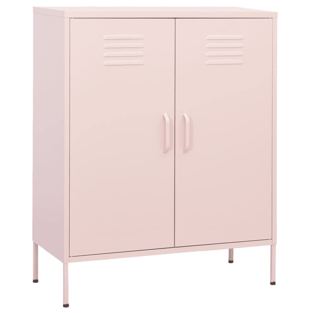 Pink Metal Storage Cabinet 31.5