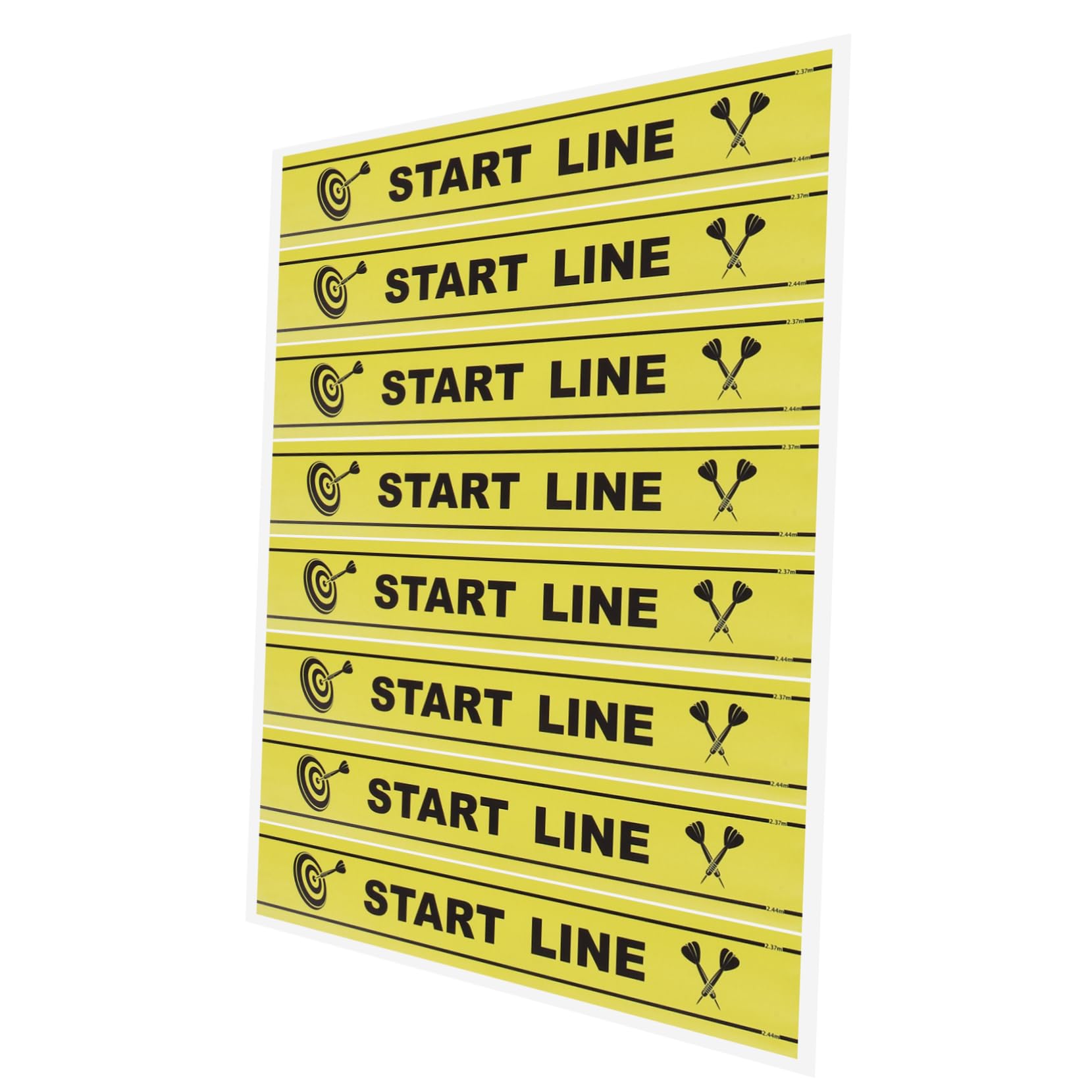 BCOATH 2 Pack PVC Dart Throw Line Markers - Yellow Ground Markers for Outdoor/Indoor Dart Games - Perfect for Backyard Parties, Pub Games & Lawn Activities