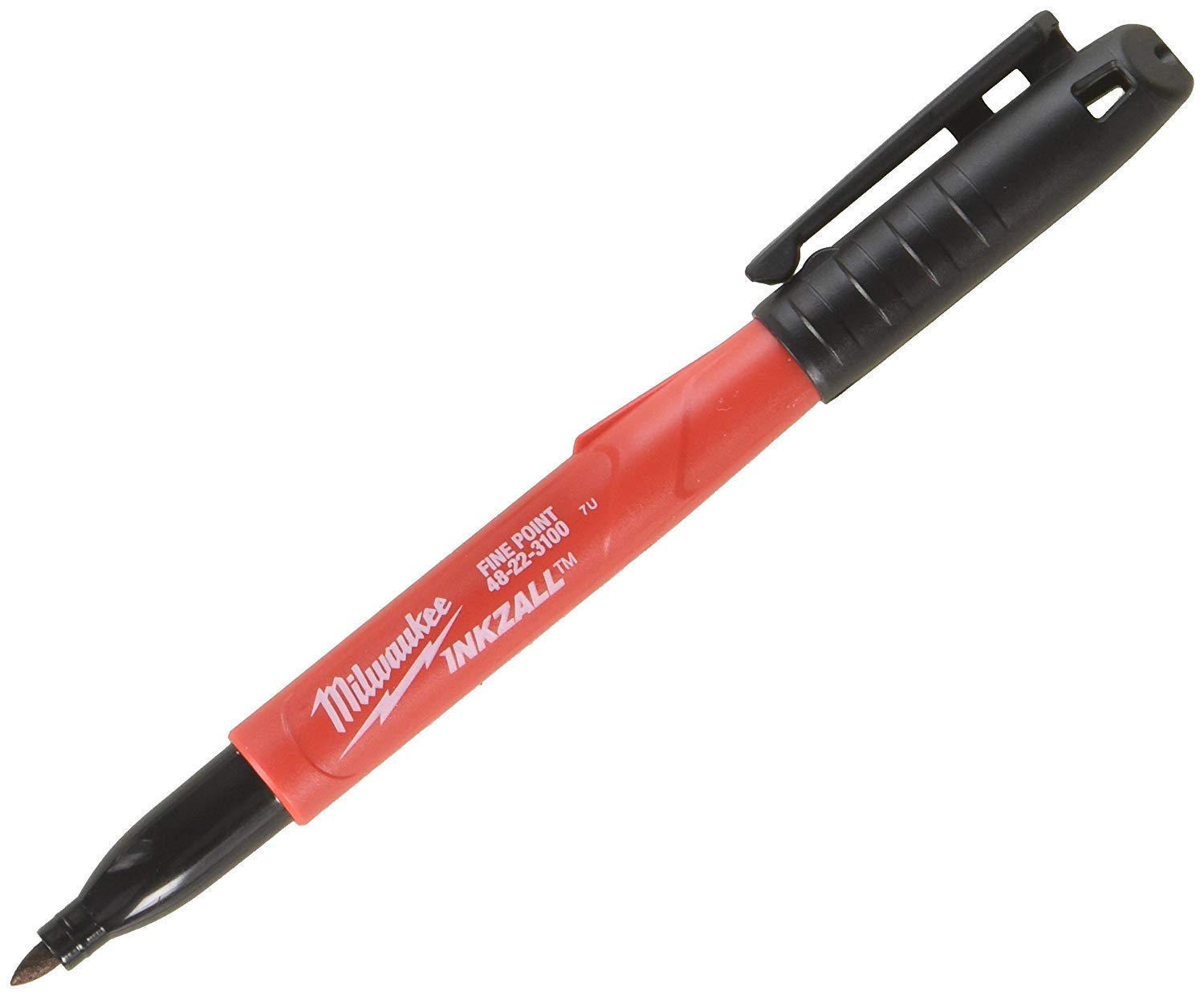 Milwaukee Inkzall Fine Point Black Markers (8-Pack) – Durable Industrial Markers for Construction, Metalwork & DIY Projects