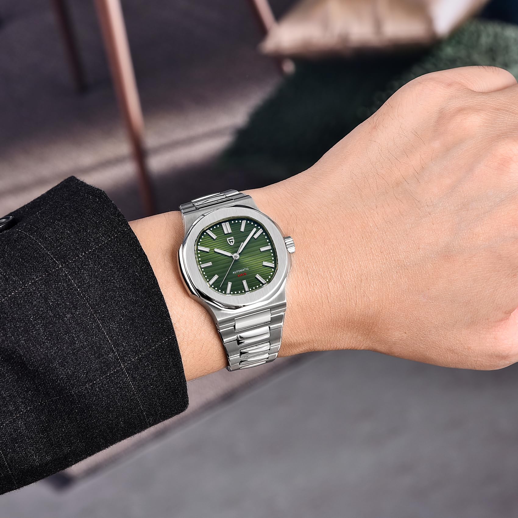 Pagani Design Men's Automatic Chronograph Watch - Stainless Steel Bracelet, Sapphire Crystal, 100M Water Resistant, ST16 Movement - Perfect for Business, Casual & Outdoor Activities