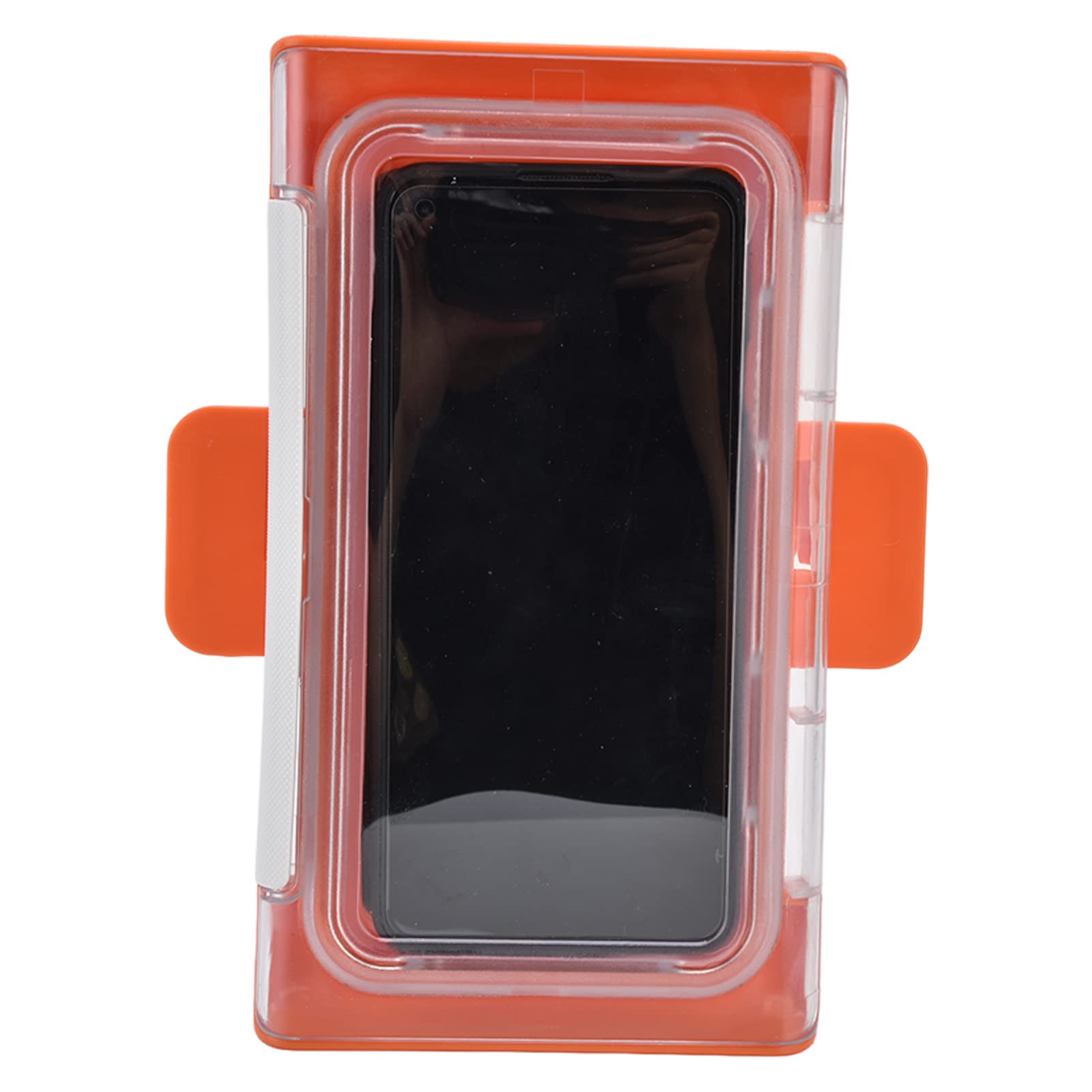 ZCYYL Waterproof Shower Phone Holder - 360° Rotating Wall Mounted Bathroom Phone Case for iPhone & Samsung - Perfect for Shower, Bathtub, Kitchen (Orange) | Hands-Free Waterproof Smartphone Storage Solution