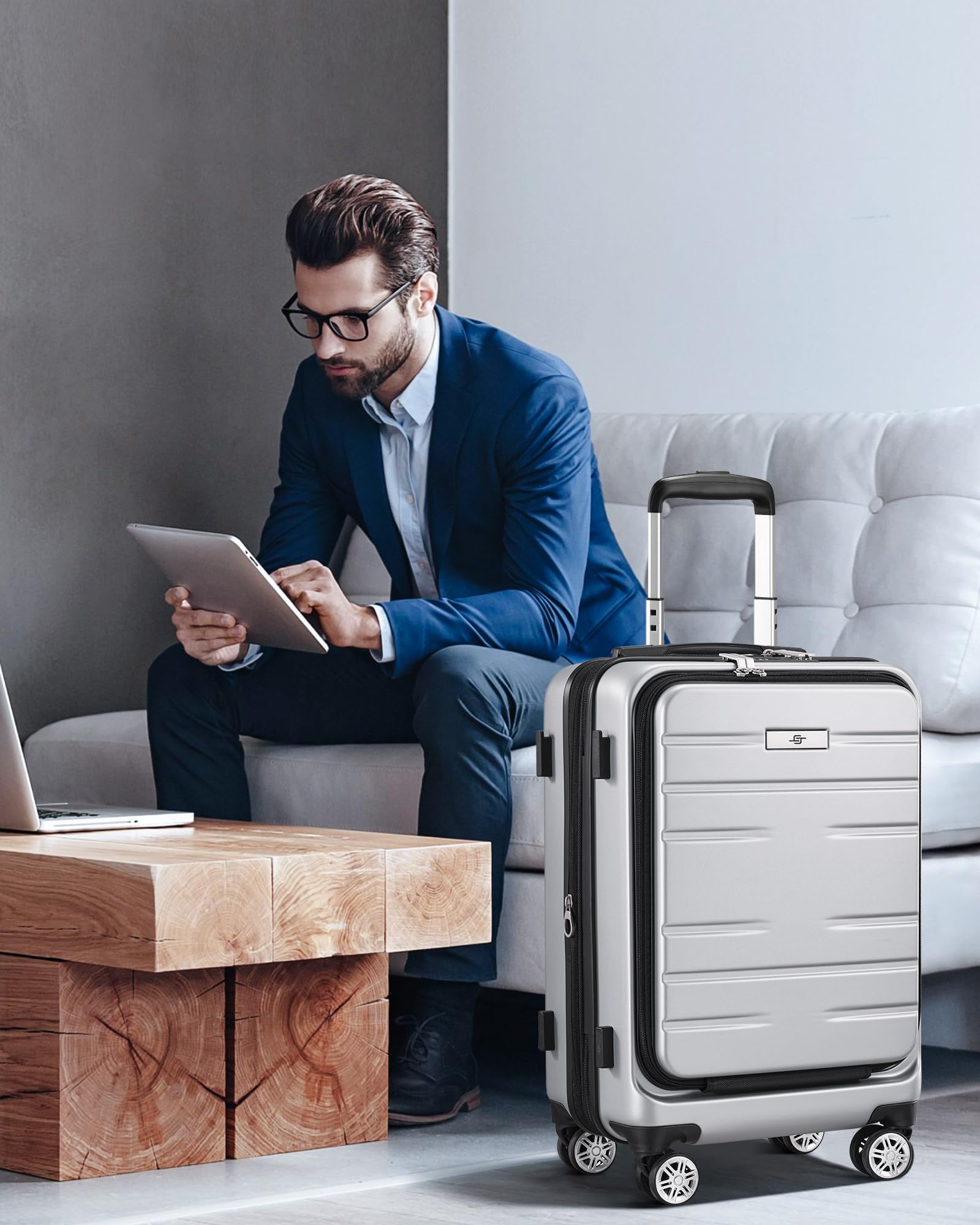 Expandable PC Hard Shell Luggage Set 2-Piece (20