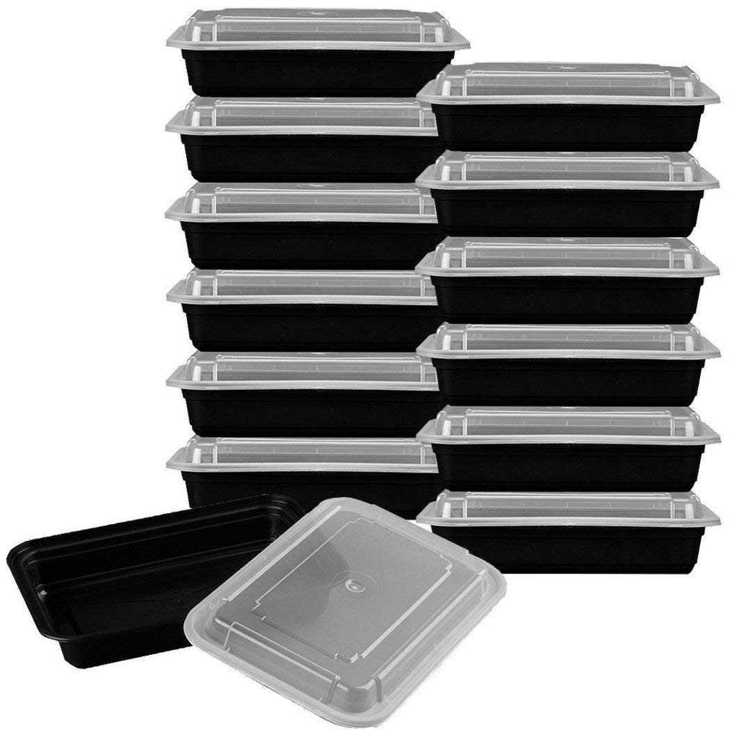 12-Piece Black Food Storage Containers with Lids (2