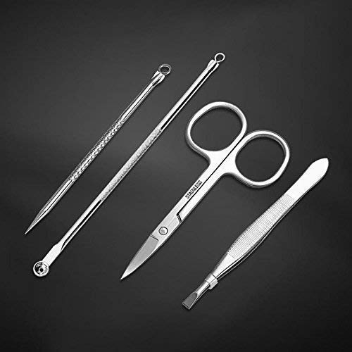 ZOOMIQUE Professional 16-Piece Manicure Pedicure Kit with Stainless Steel Nail Clippers, Scissors & Leather Case - Includes 12 French Fake Nails (2-Pack) - Perfect for Home Salon, Travel & Gift Giving